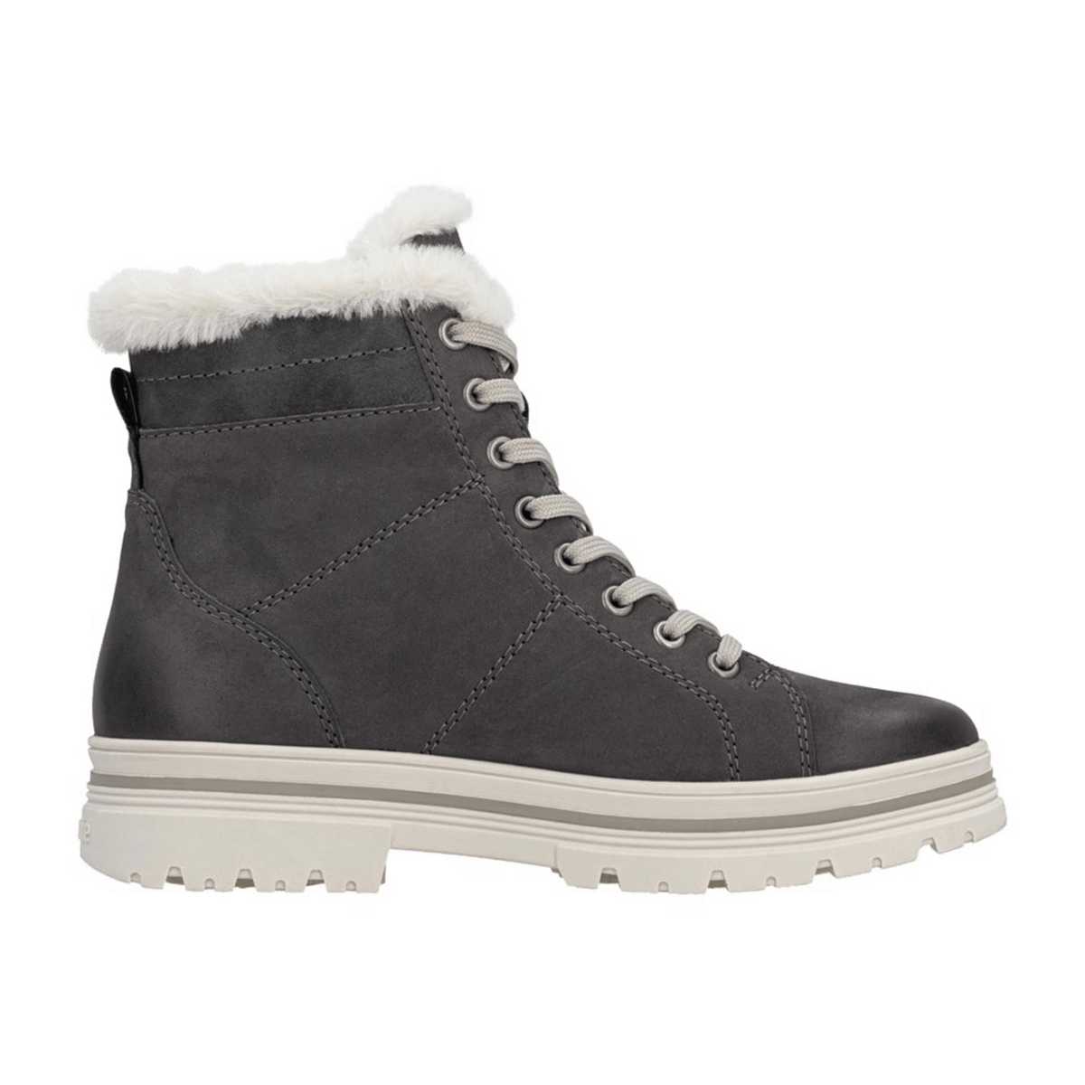 Remonte Women's Lace-Up Boots Grey - Warm Lined Winter Boots