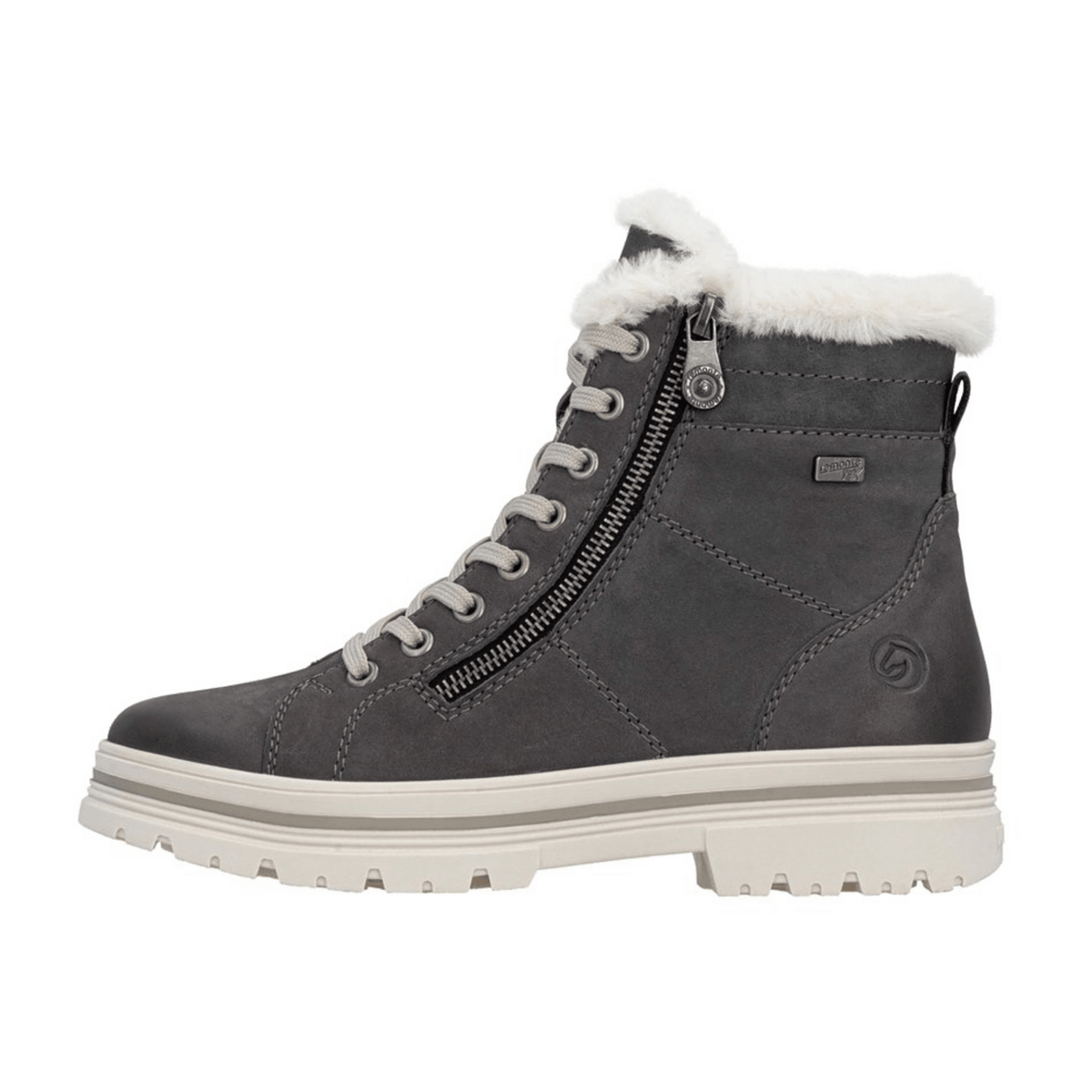 Remonte Women's Lace-Up Boots Grey - Warm Lined Winter Boots