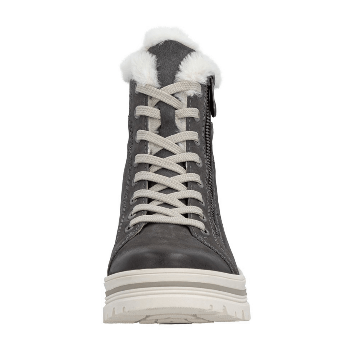 Remonte Women's Lace-Up Boots Grey - Warm Lined Winter Boots