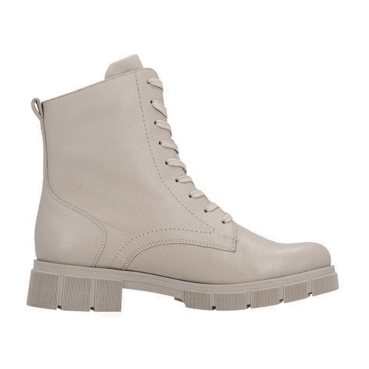 Remonte Women's Beige Leather Lace-Up Boots with Tex Membrane