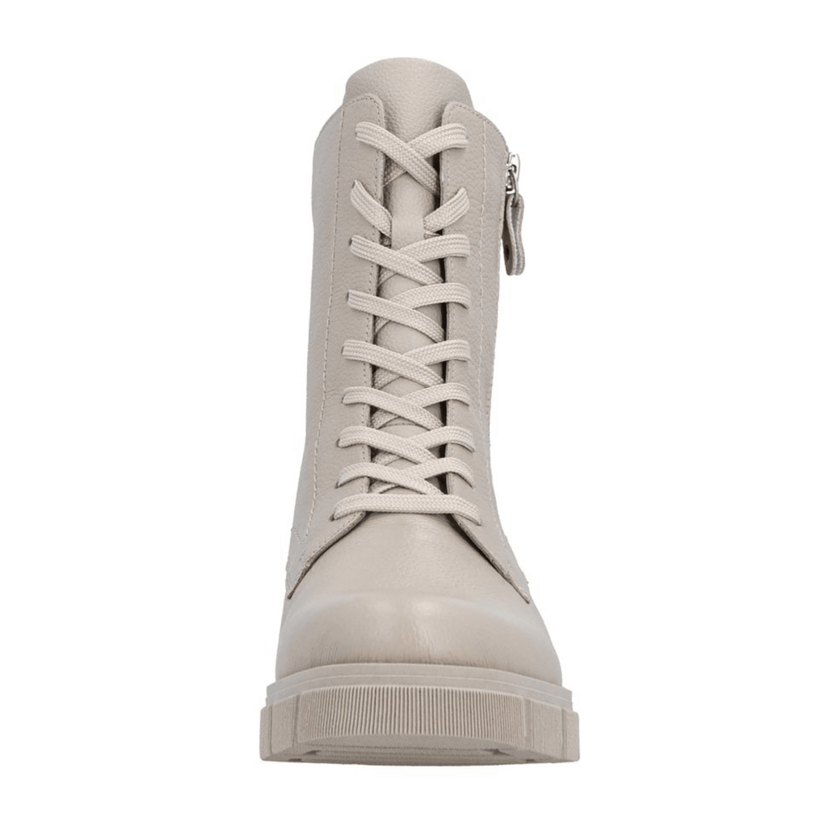 Remonte Women's Beige Leather Lace-Up Boots with Tex Membrane