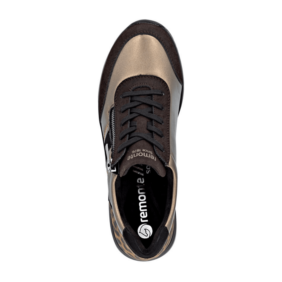 Remonte Women's D0T09 Metallic Low Trainers - Lite n Soft Sneakers with Removable Insole