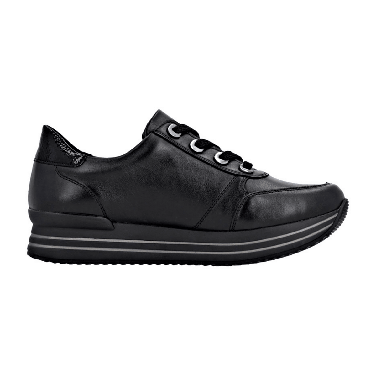 Remonte Women's D1302 Low-Top Sneakers Black - Comfort Shoes with Removable Insole