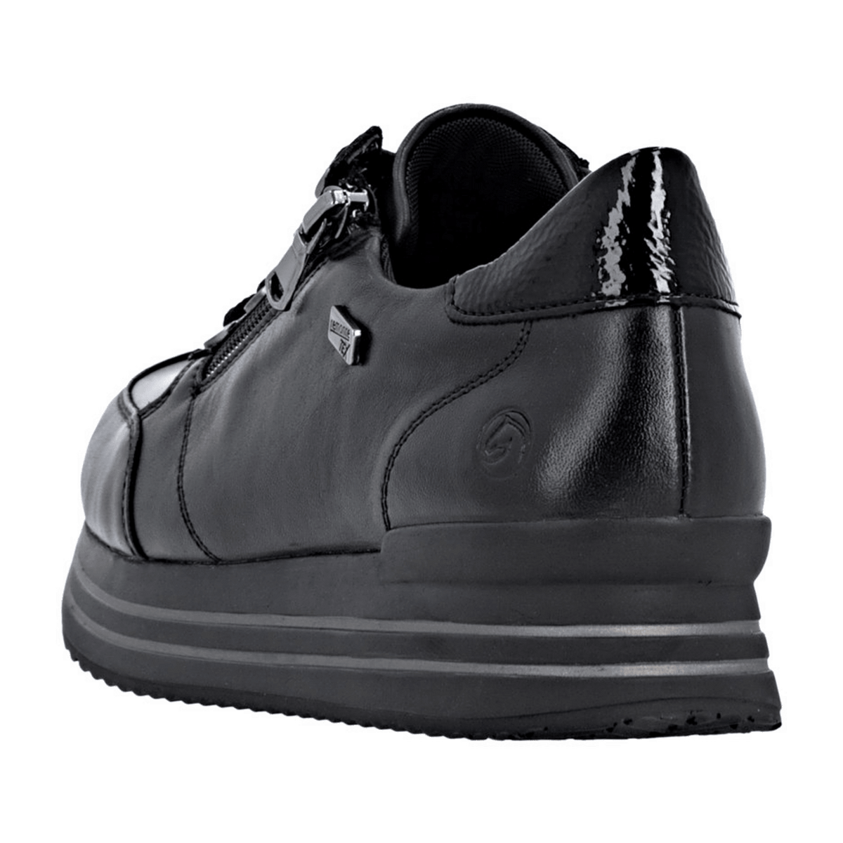 Remonte Women's D1302 Low-Top Sneakers Black - Comfort Shoes with Removable Insole