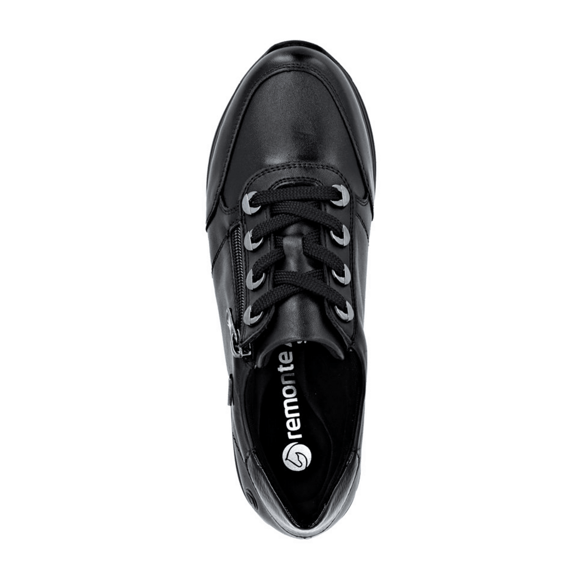 Remonte Women's D1302 Low-Top Sneakers Black - Comfort Shoes with Removable Insole