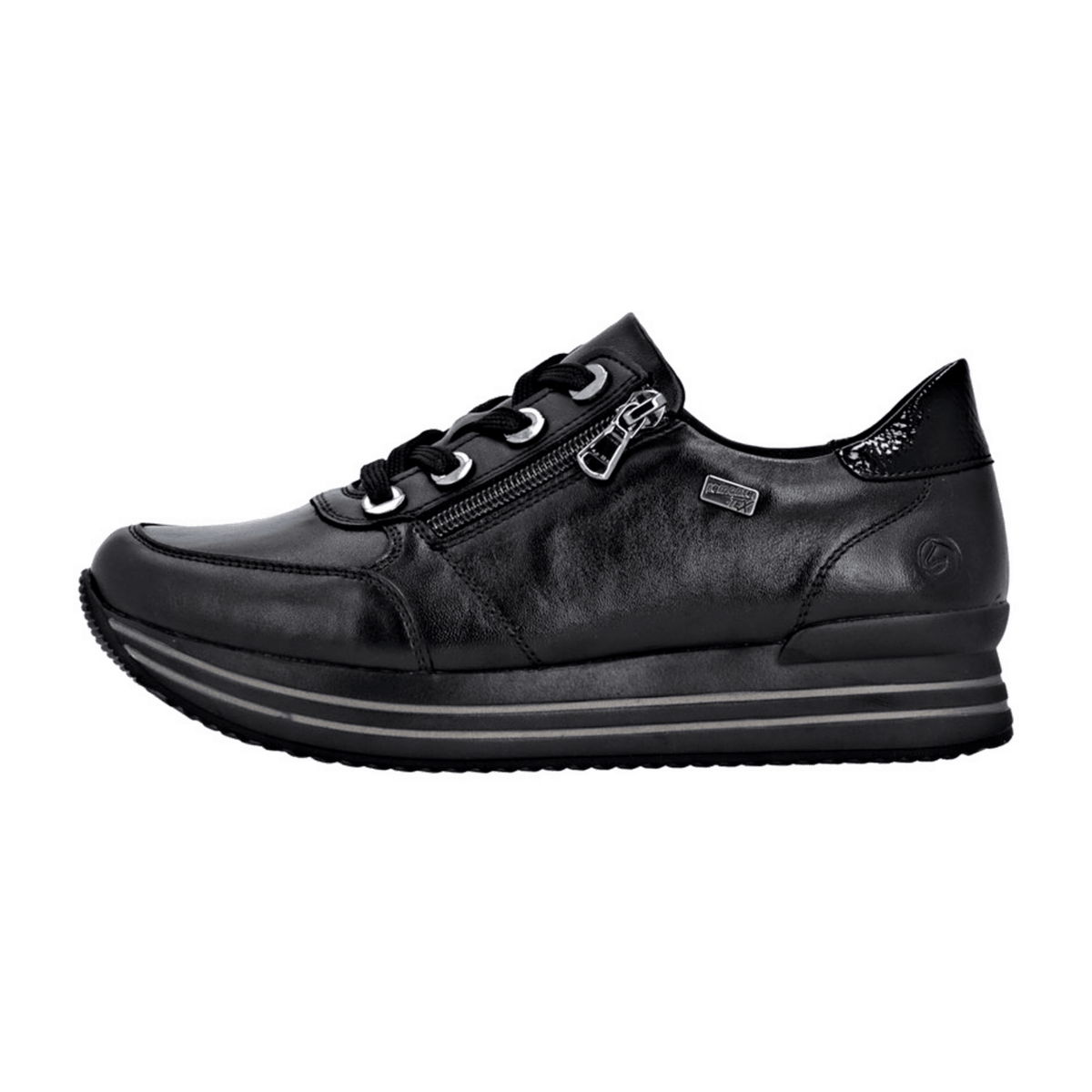 Remonte Women's D1302 Low-Top Sneakers Black - Comfort Shoes with Removable Insole