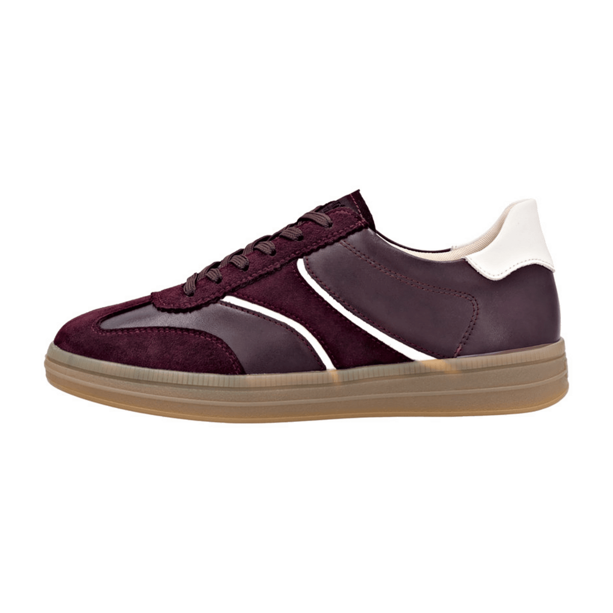 Remonte Women's Red Leather Fashion Trainers with Shock Absorption