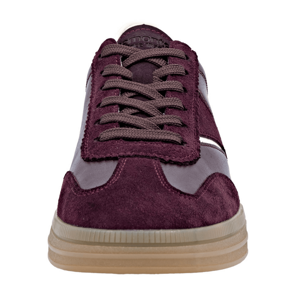Remonte Women's Red Leather Fashion Trainers with Shock Absorption
