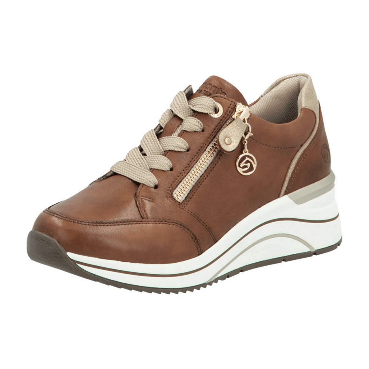 Remonte Women's D0T03 Lightweight Leather Trainers Brown