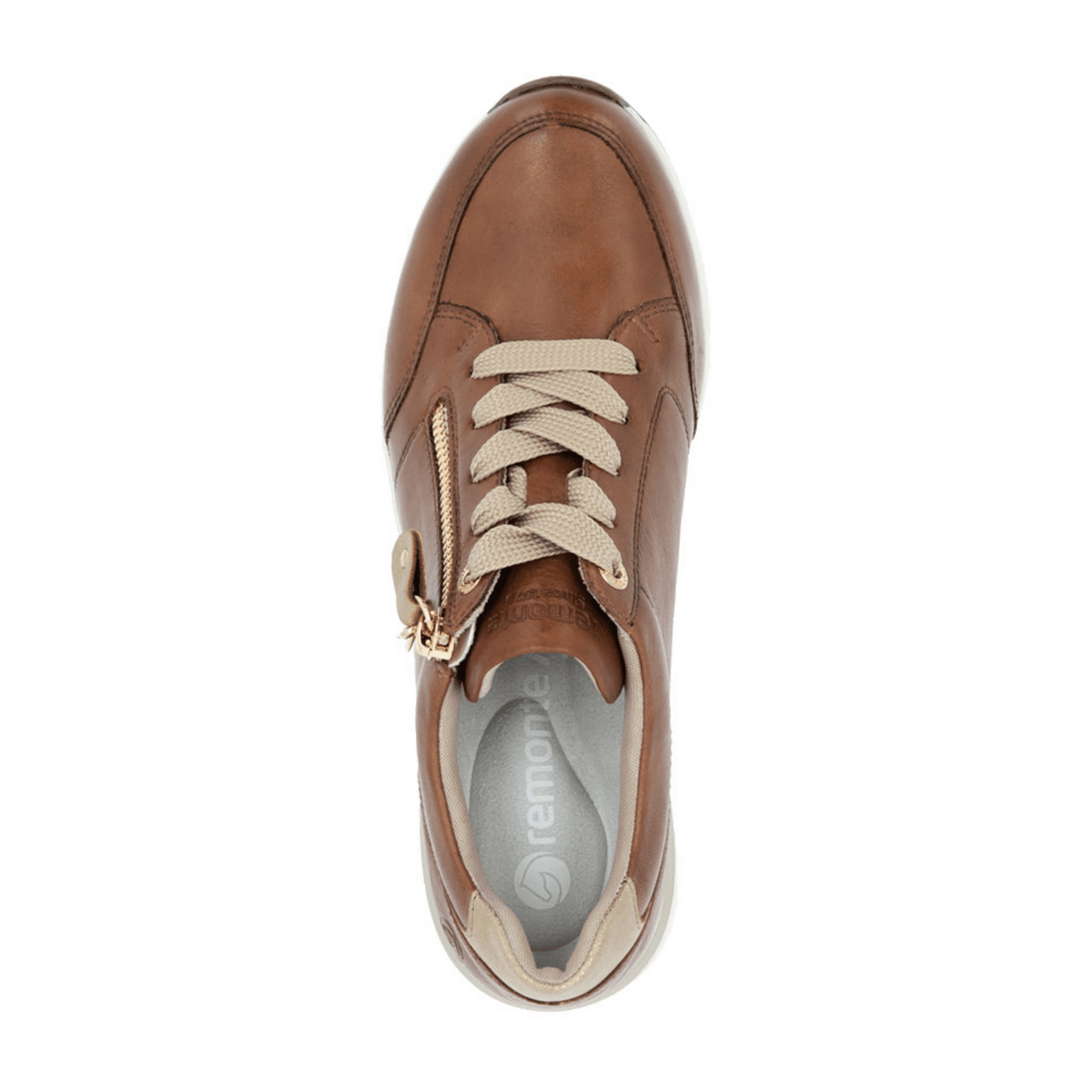 Remonte Women's D0T03 Lightweight Leather Trainers Brown