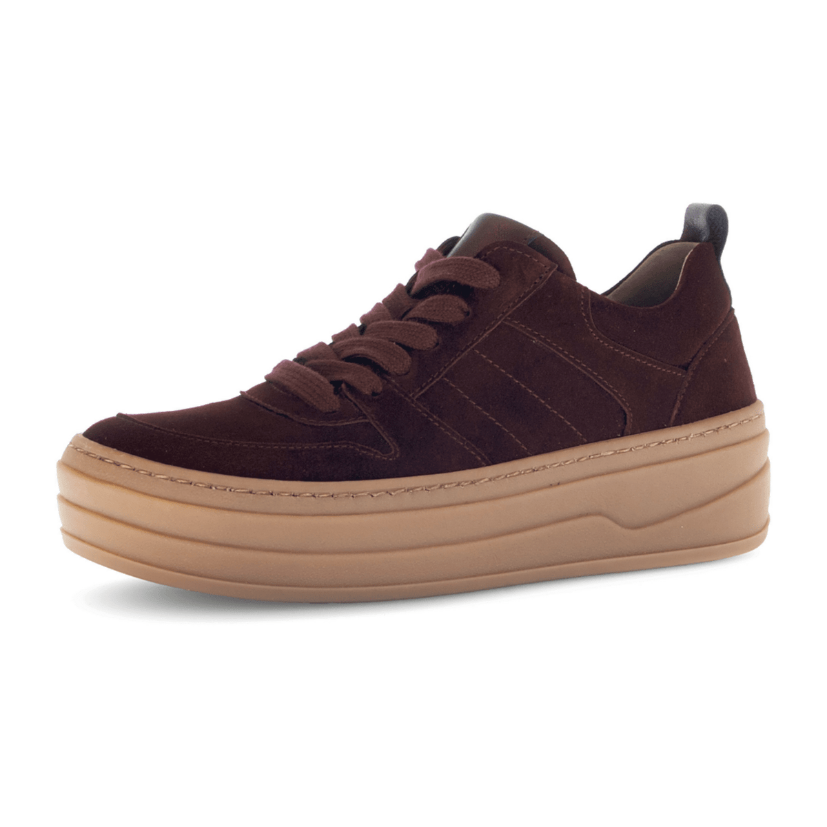 Gabor Women's Low-Top Sneakers - Mulberry Suede Lace-Up Shoes