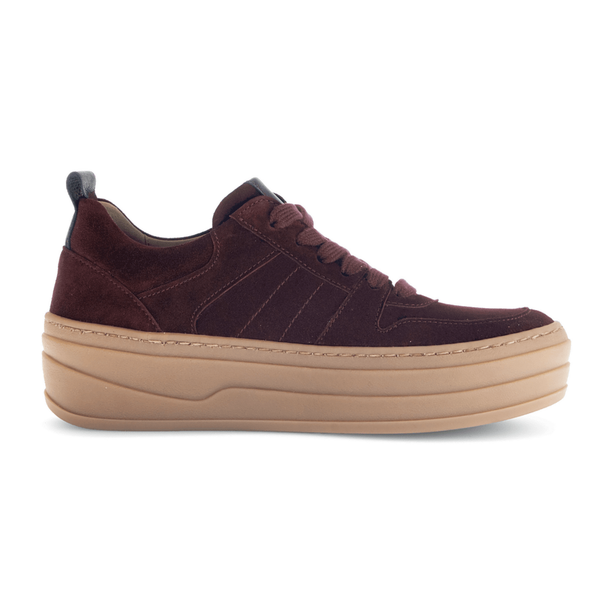 Gabor Women's Low-Top Sneakers - Mulberry Suede Lace-Up Shoes