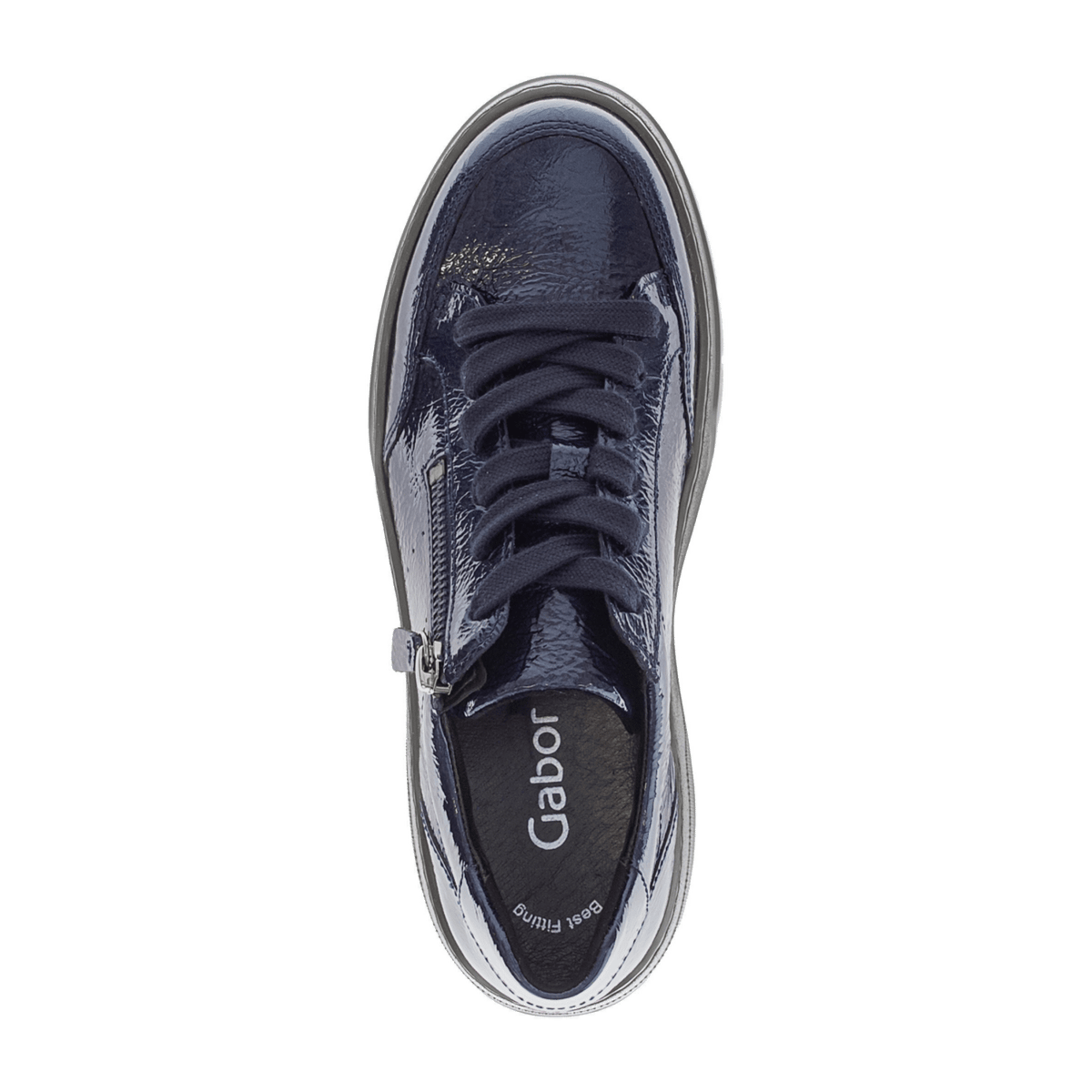 Gabor Women's Low-Top Sneakers Dark Blue Patent Leather