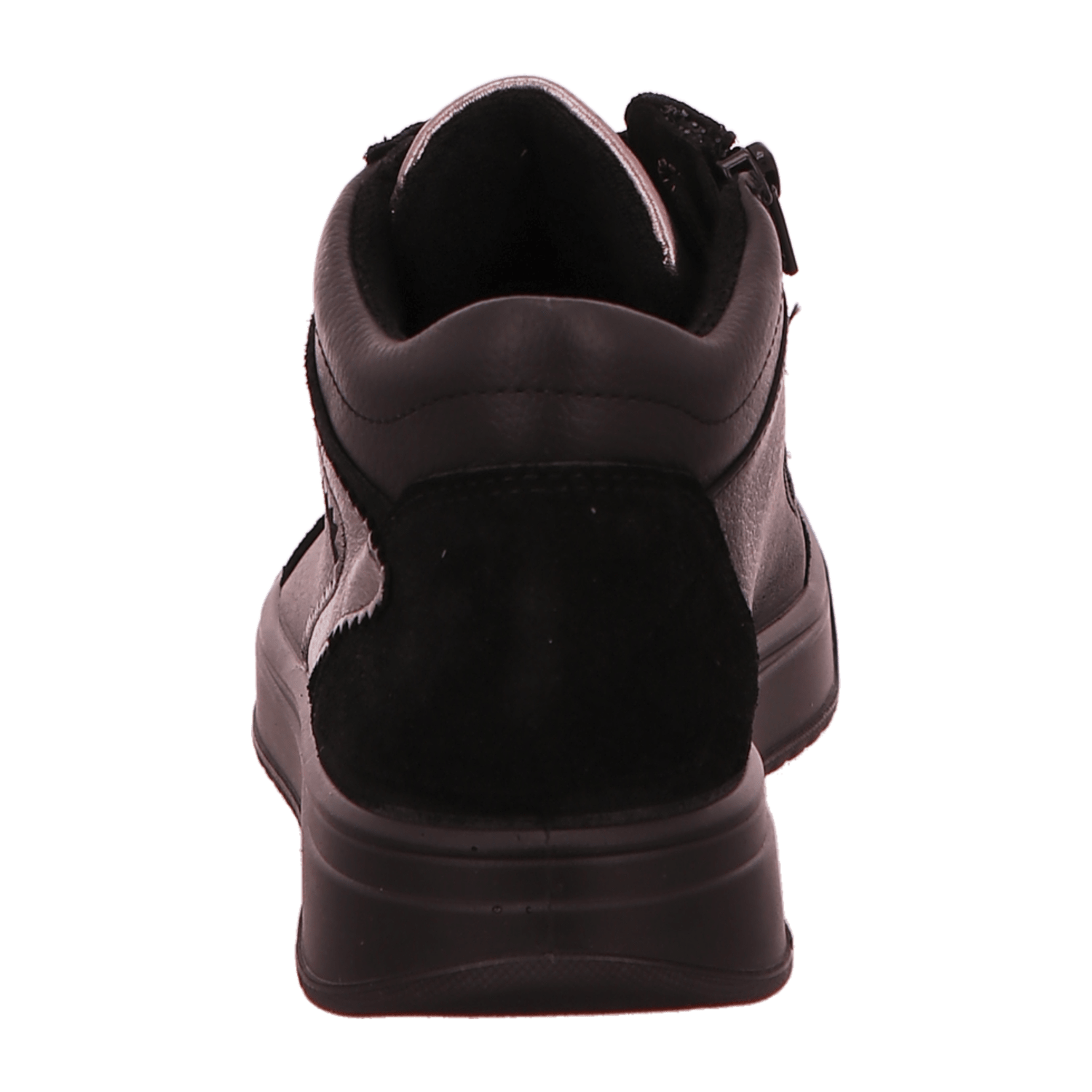 ARA ROM 2.0 Women's Sneakers in Smooth Leather, Black with Lace-Up Closure