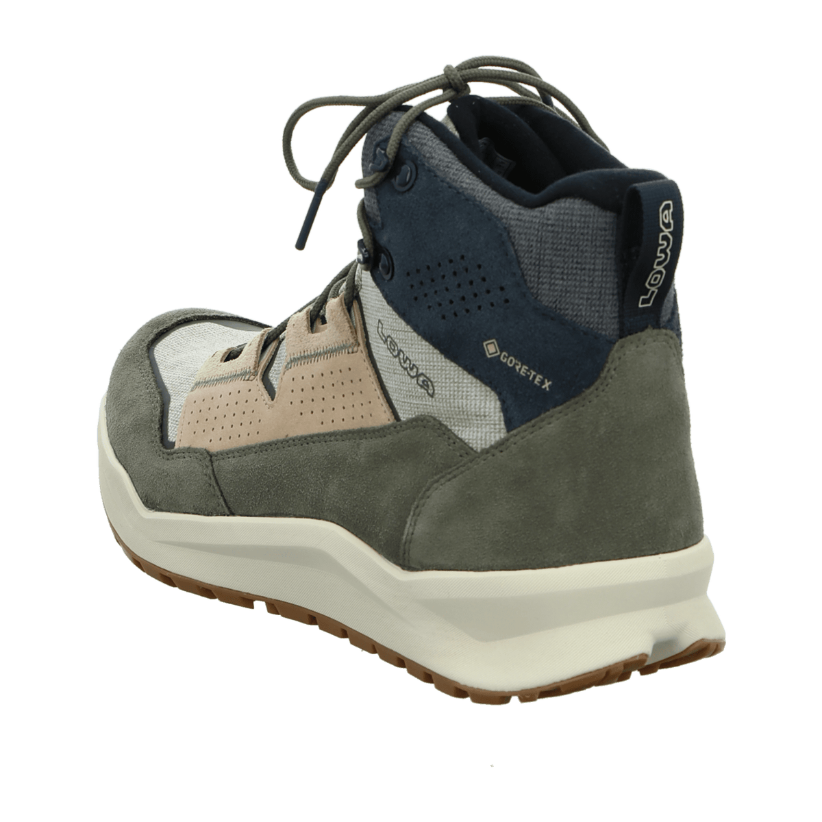 LOWA Kaloya GTX Mid Men's Hiking Shoes Navy Olive Suede