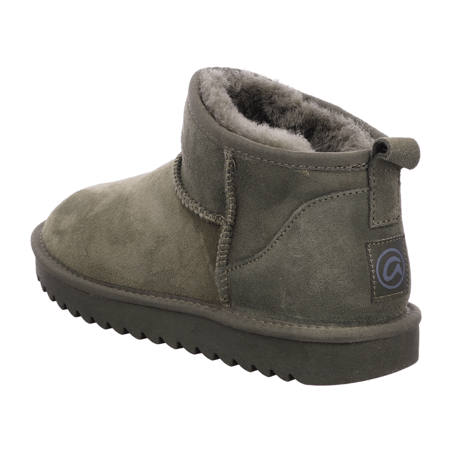 ARA Women's Alaska Suede-Look Bootie with Wool Lining, Pull-On Chelsea Boot in Classic Army Green - Bartel-Shop