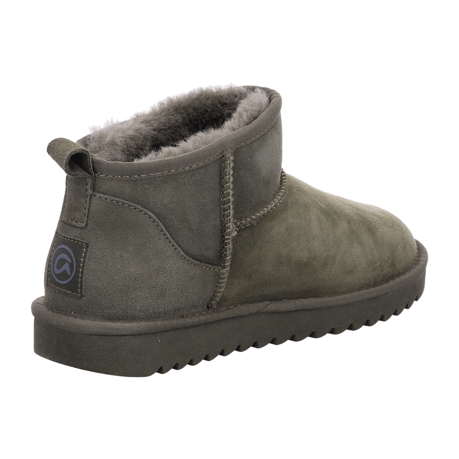 ARA Women's Alaska Suede-Look Bootie with Wool Lining, Pull-On Chelsea Boot in Classic Army Green - Bartel-Shop