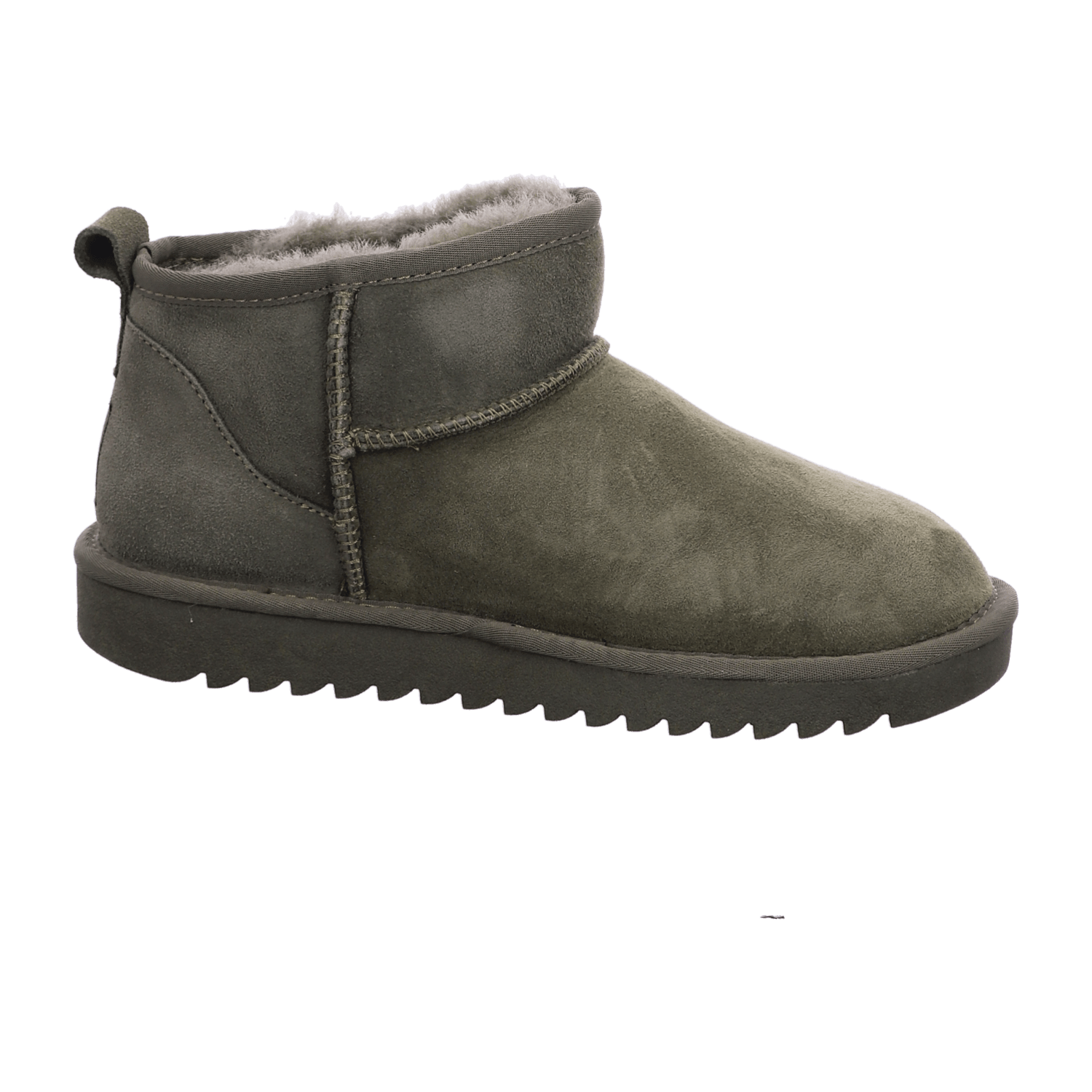 ARA Women's Alaska Suede-Look Bootie with Wool Lining, Pull-On Chelsea Boot in Classic Army Green - Bartel-Shop