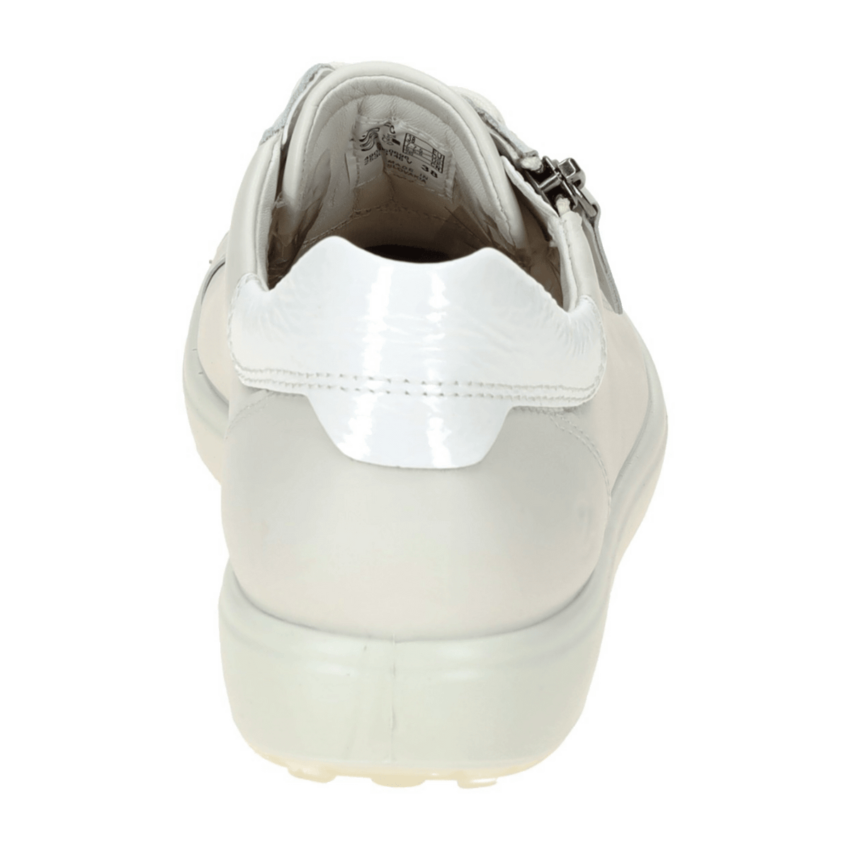 ECCO Soft 7 Women's Sneakers - Offwhite Zip Lace-Up