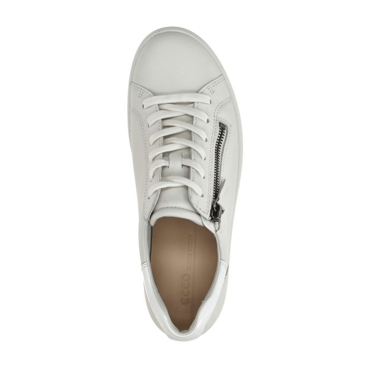 ECCO Soft 7 Women's Sneakers - Offwhite Zip Lace-Up