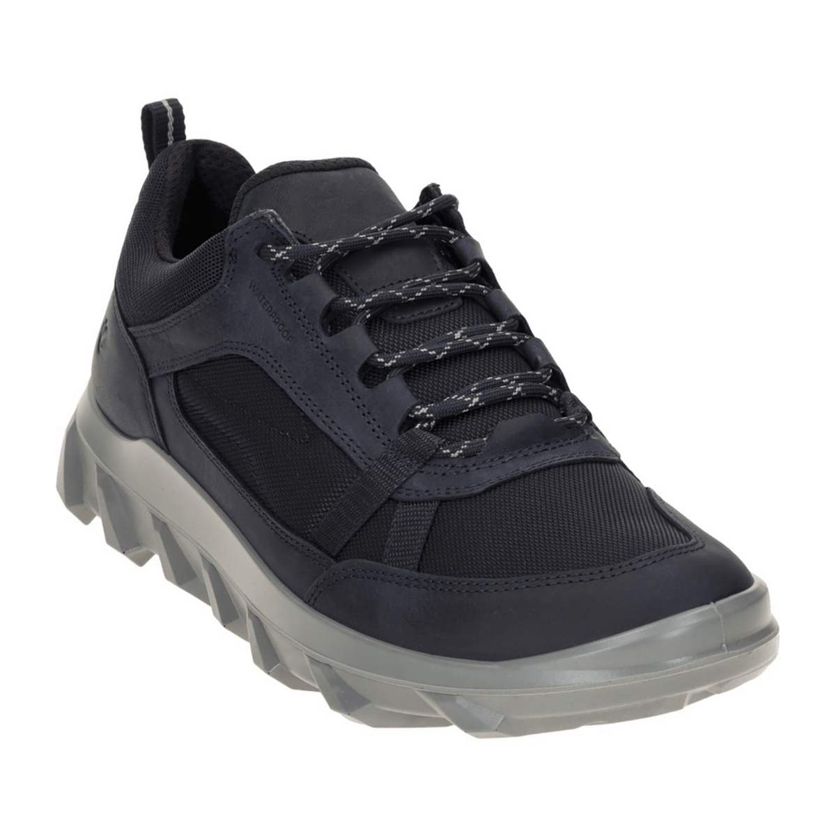 ECCO MX Men's Sneaker - Blue Leather & Textile Waterproof