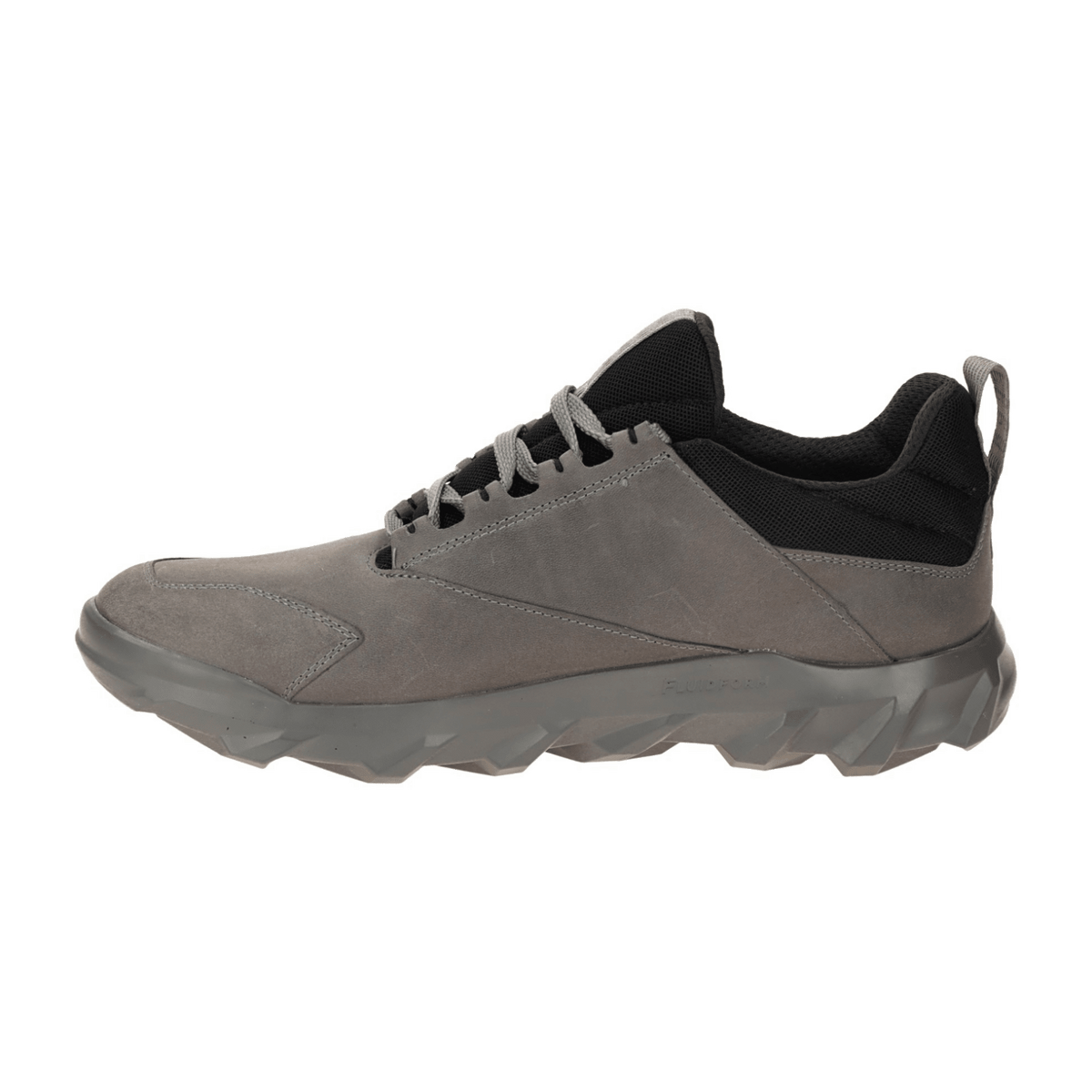 ECCO MX Men's Sneakers - Gray Nubuck Outdoor Shoes with Slip Resistant Sole