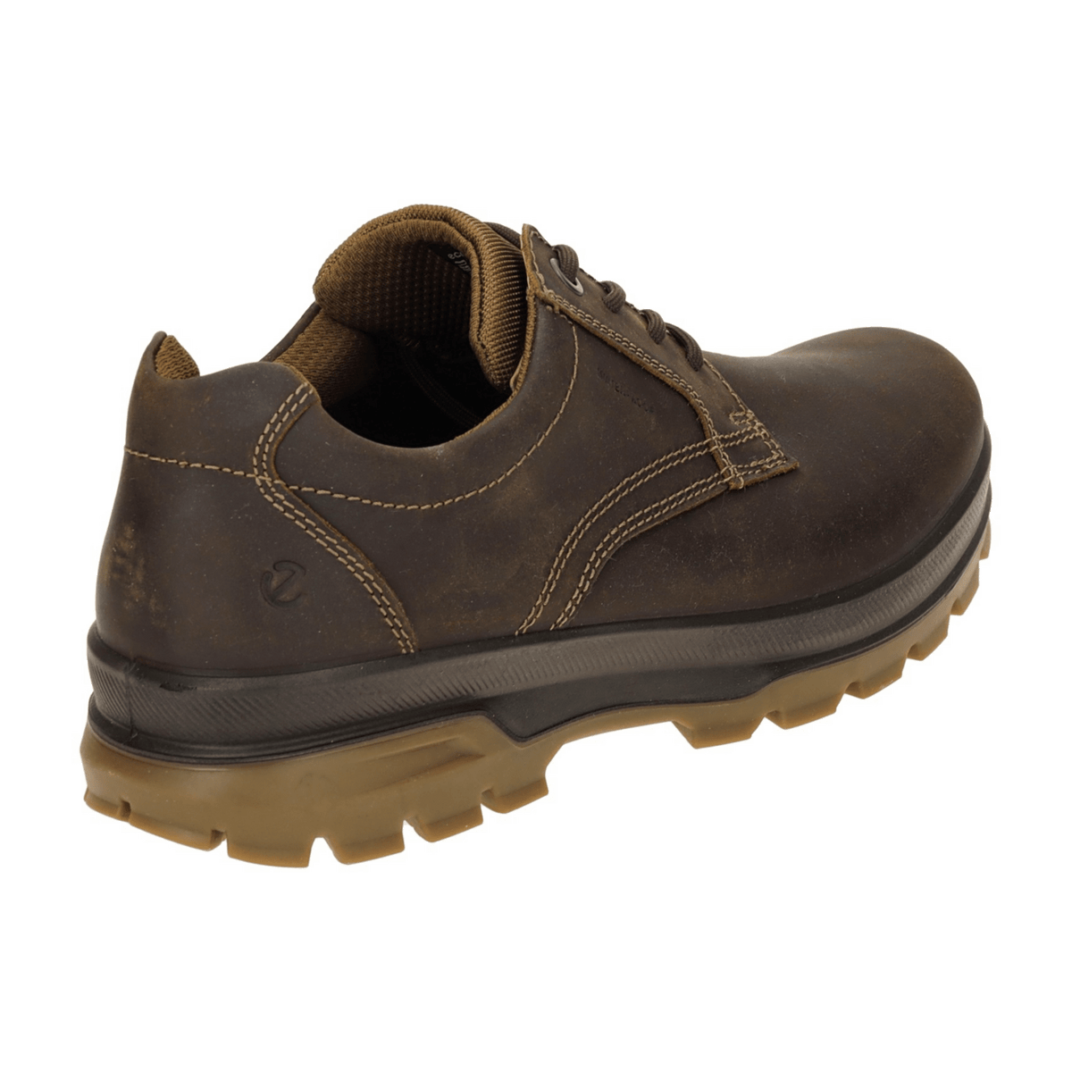 ECCO Men's Rugged Track Waterproof Leather Trekking Shoes Brown