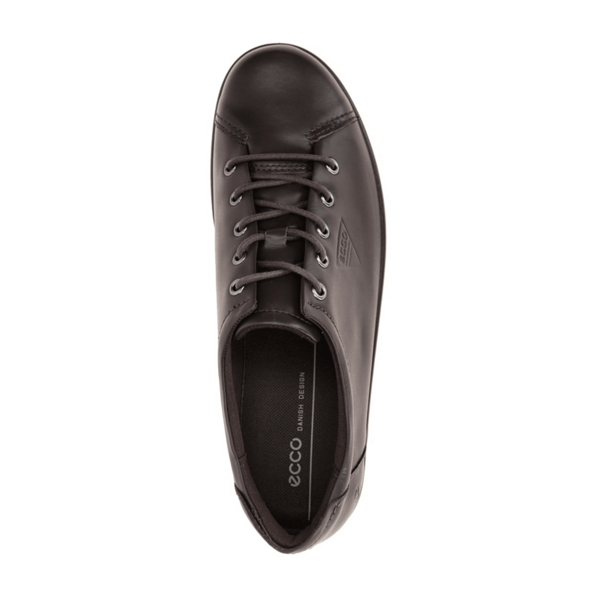 ECCO Soft 2.0 Women's Lace-Up Sneakers Brown Leather Comfort Shoes