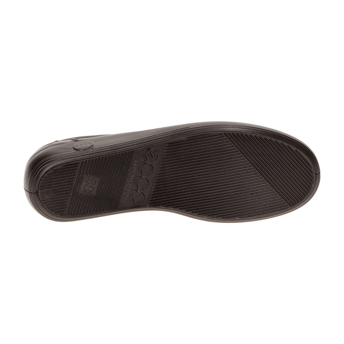 ECCO Soft 2.0 Women's Lace-Up Sneakers Brown Leather Comfort Shoes