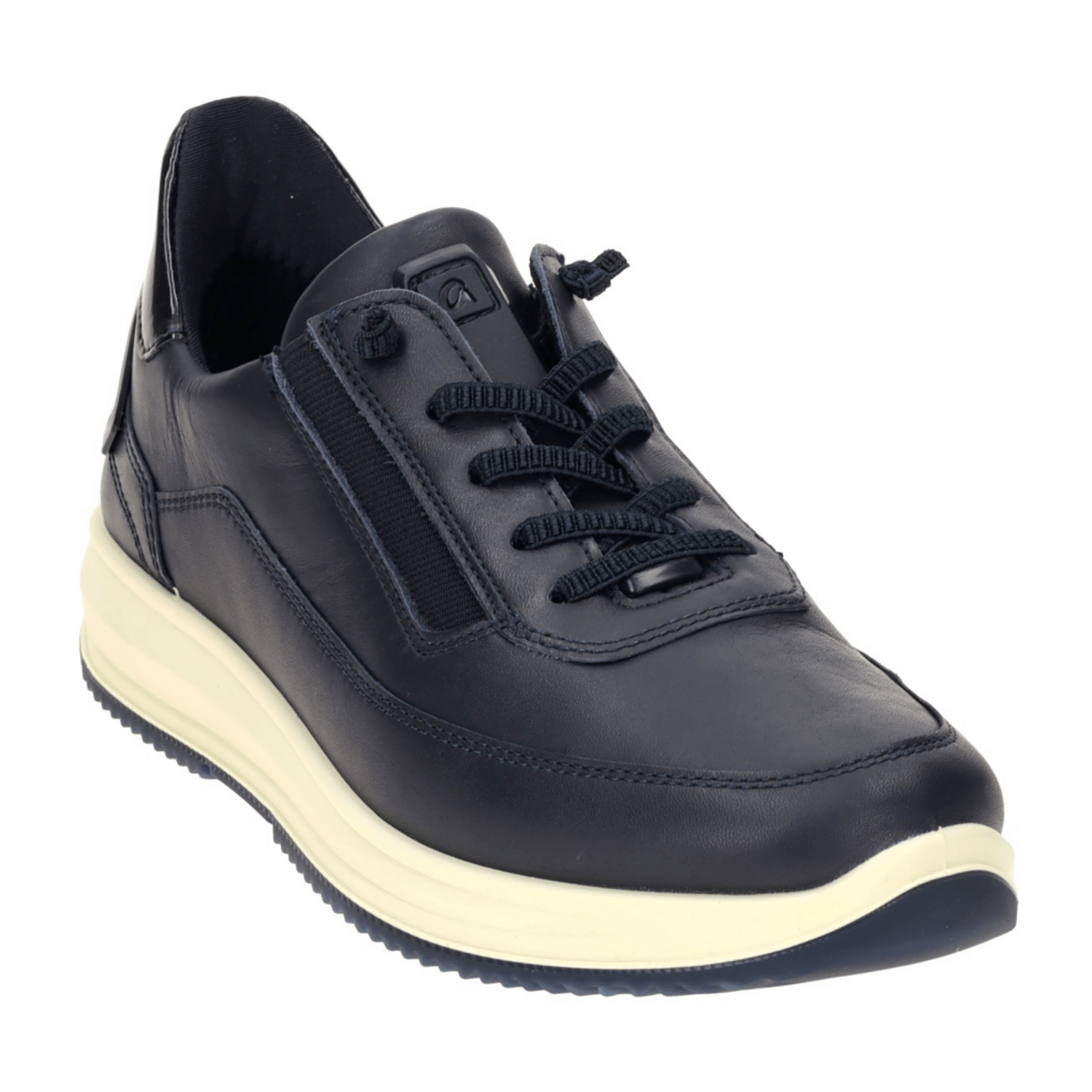 Ara Osaka Women's Sneaker Shoes - Blue Leather Lace-Up Casual Sports Shoes - Bartel-Shop