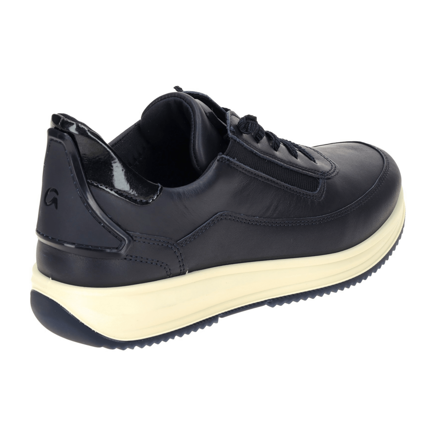 Ara Osaka Women's Sneaker Shoes - Blue Leather Lace-Up Casual Sports Shoes - Bartel-Shop