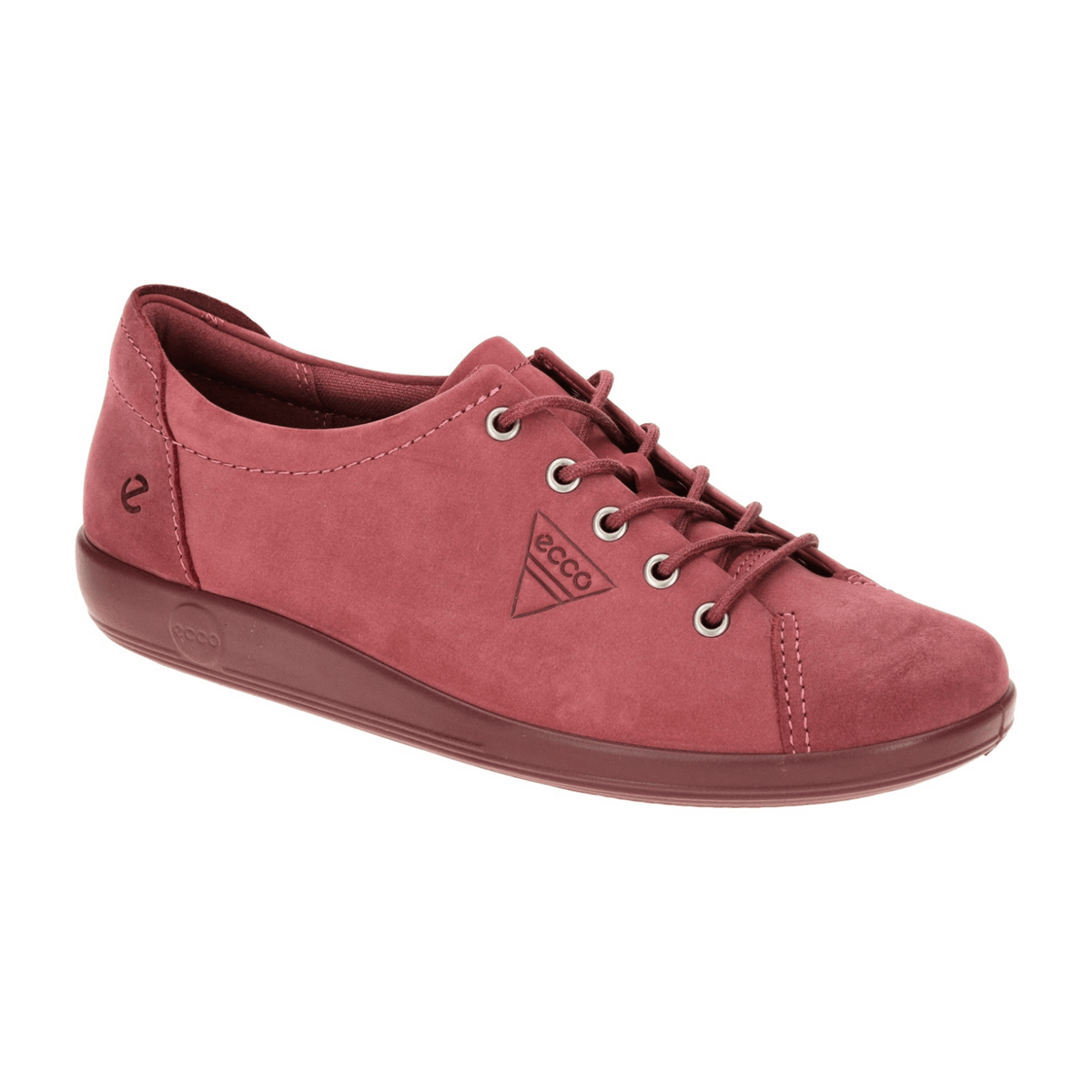 ECCO Soft 2.0 Women's Lace-Up Sneakers Alt Rosa Leather