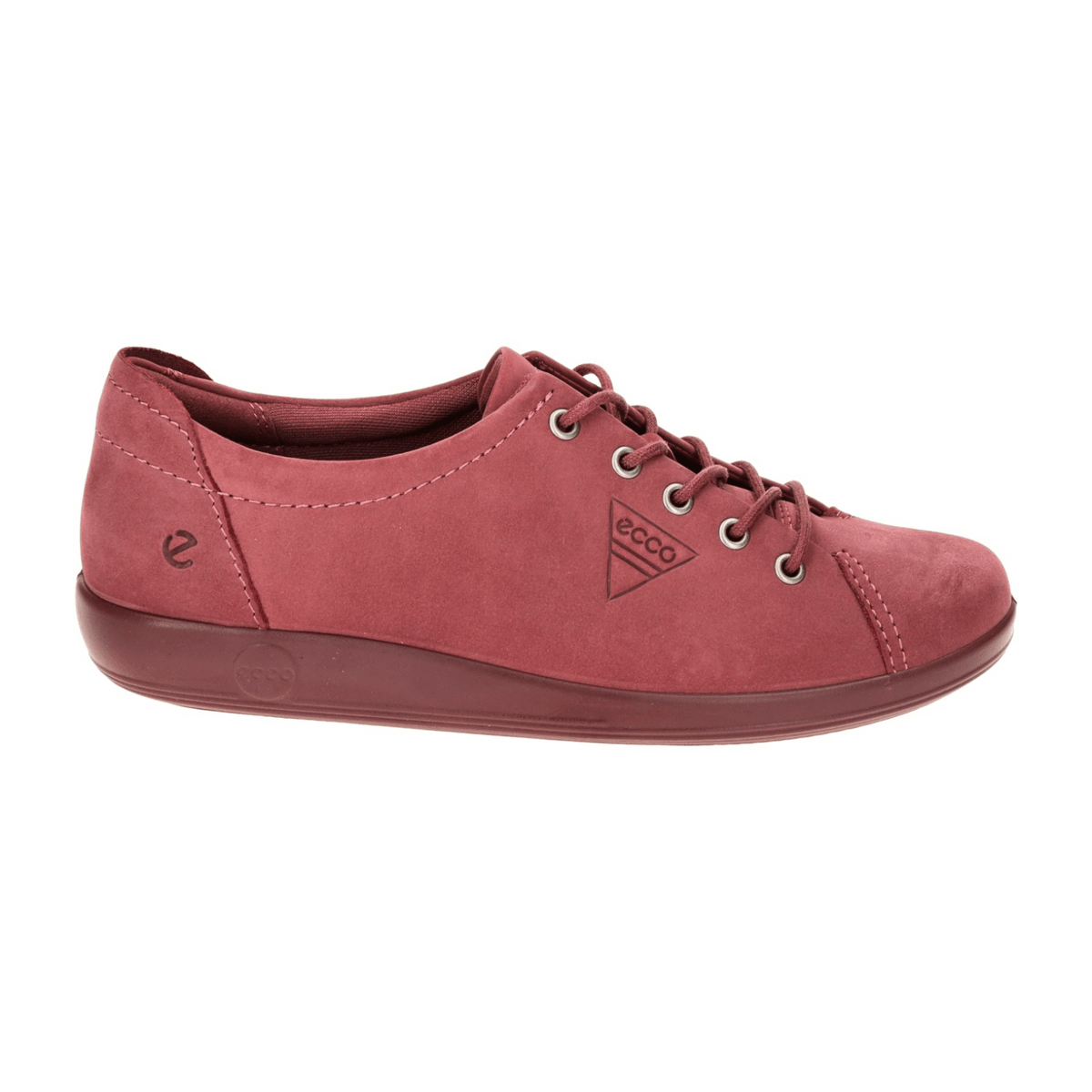 ECCO Soft 2.0 Women's Lace-Up Sneakers Alt Rosa Leather