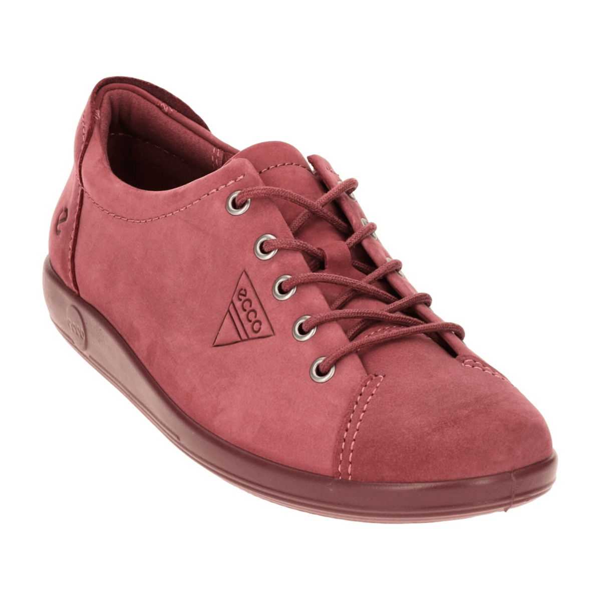 ECCO Soft 2.0 Women's Lace-Up Sneakers Alt Rosa Leather