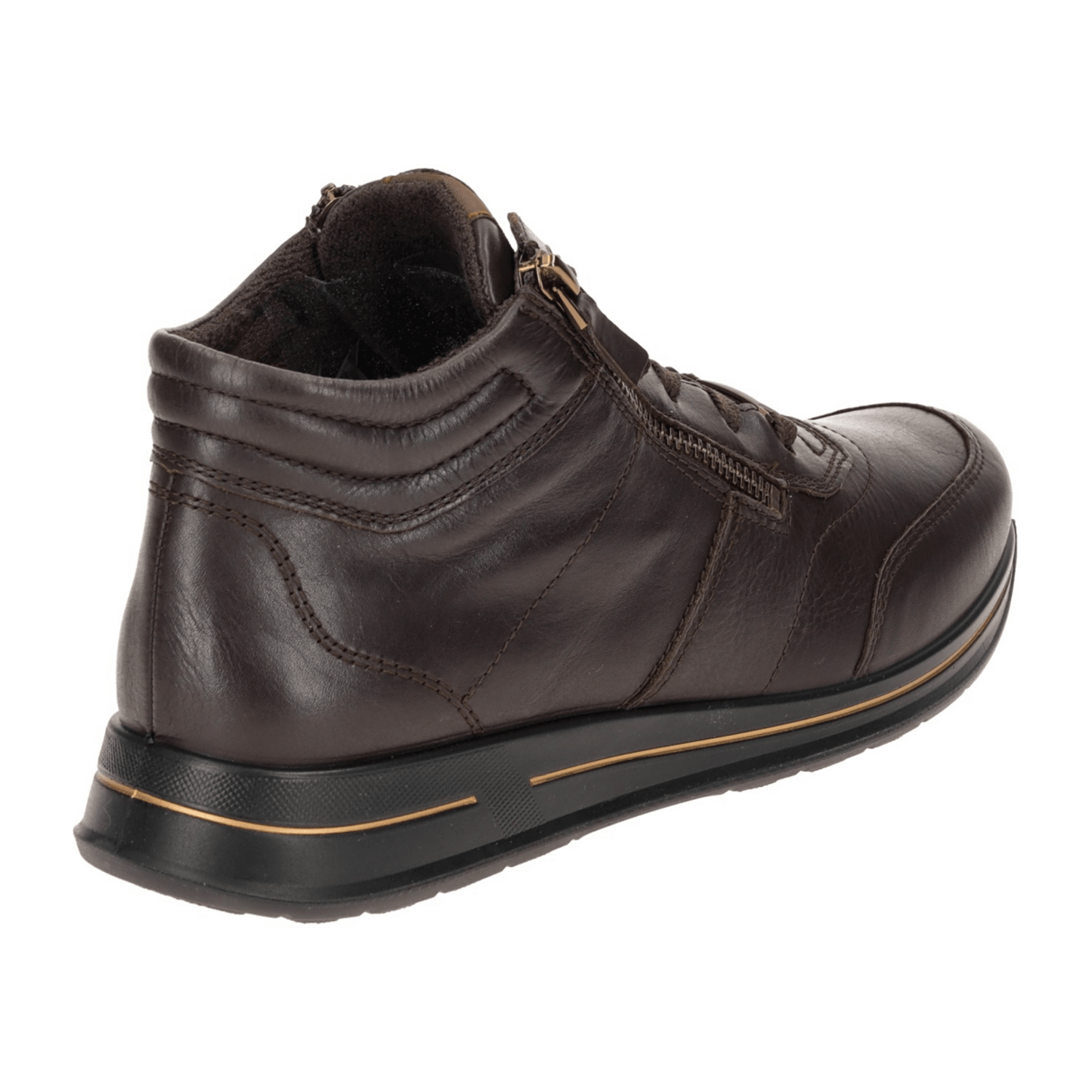 ARA Osaka Women's Boots with Zipper in Brown Cacao H-Width with Warm Lining Square Toe - Bartel-Shop