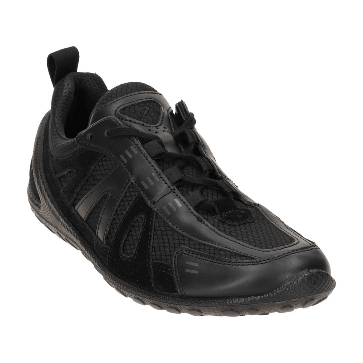 ECCO Biom Lite Women's Lace-Up Sneaker Black Suede Leather