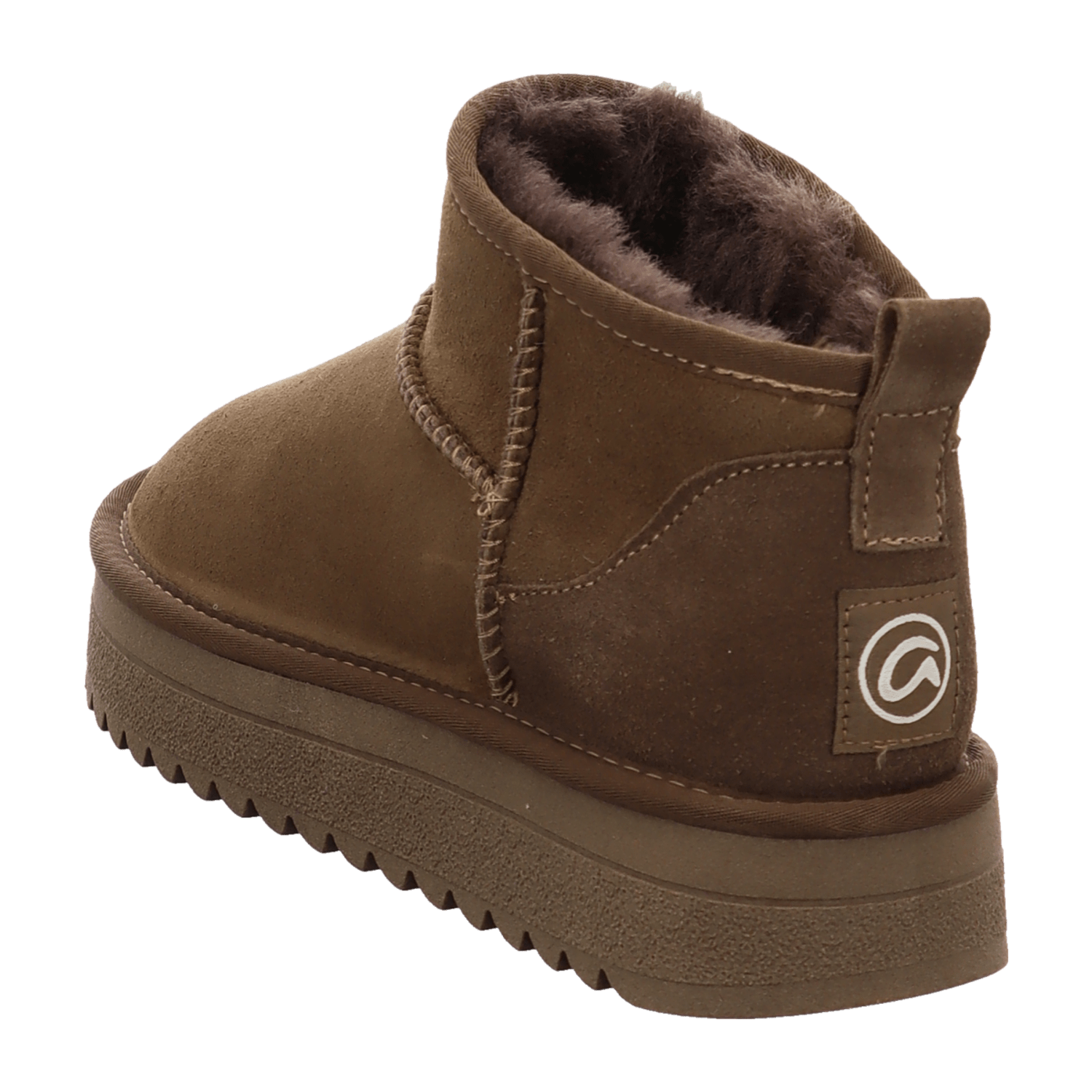 ARA Women's ARKTIS Suede-Look Bootie with Warm Lining, Classic Brown Pull-On Ankle Boots - Bartel-Shop