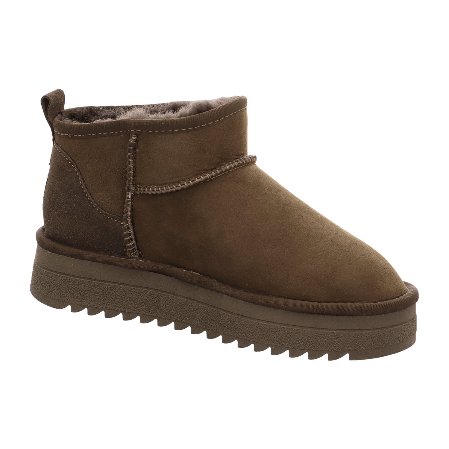 ARA Women's ARKTIS Suede-Look Bootie with Warm Lining, Classic Brown Pull-On Ankle Boots - Bartel-Shop