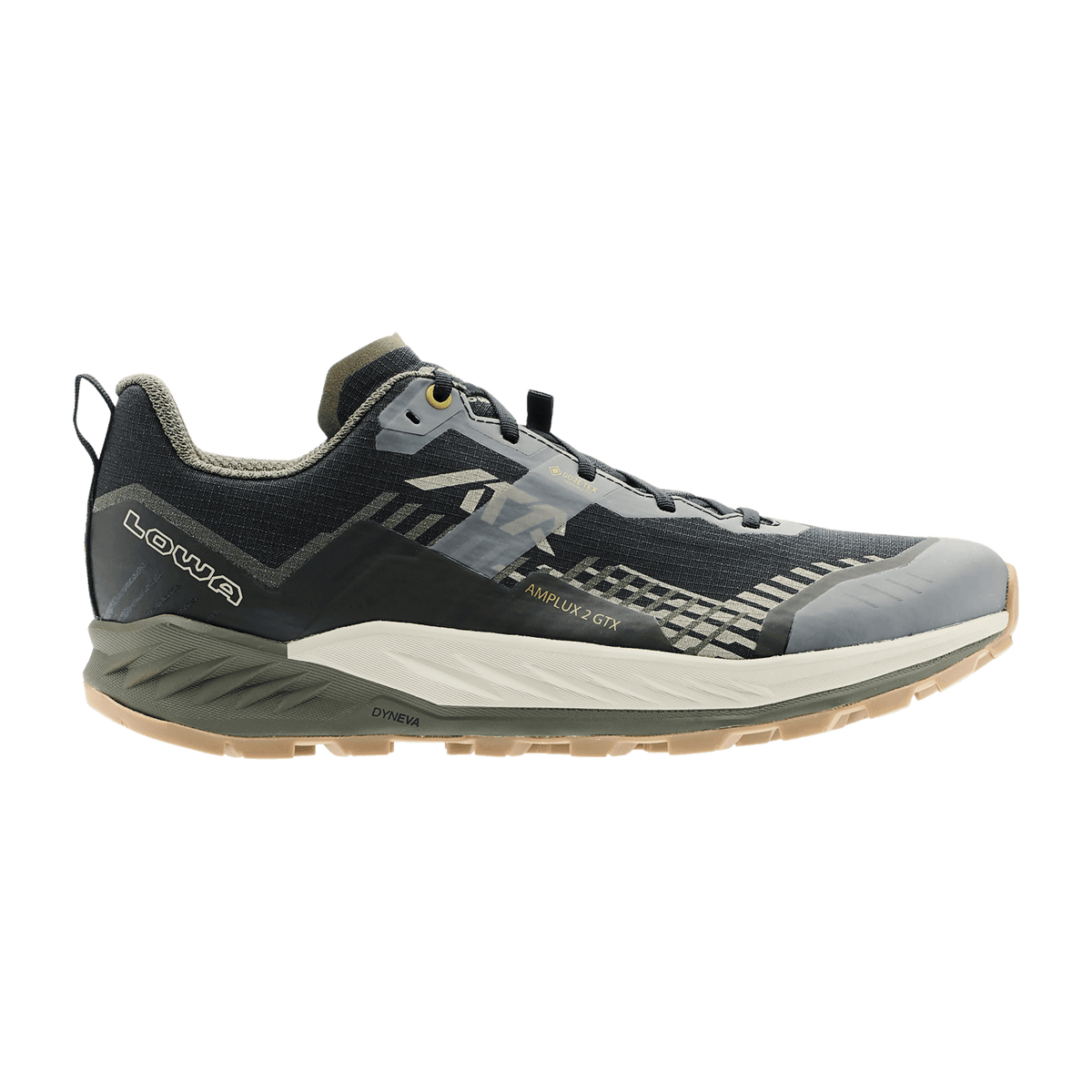LOWA Amplux 2 GTX Men's Trail Running Shoes Black Olive Waterproof