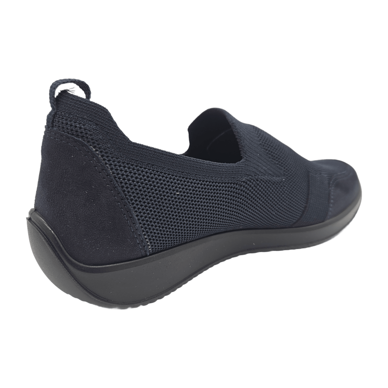 ARA LISBON Women's Slip-On Loafers in Black, Textile Upper with Synthetic Lining and Polyurethane Sole - Bartel-Shop