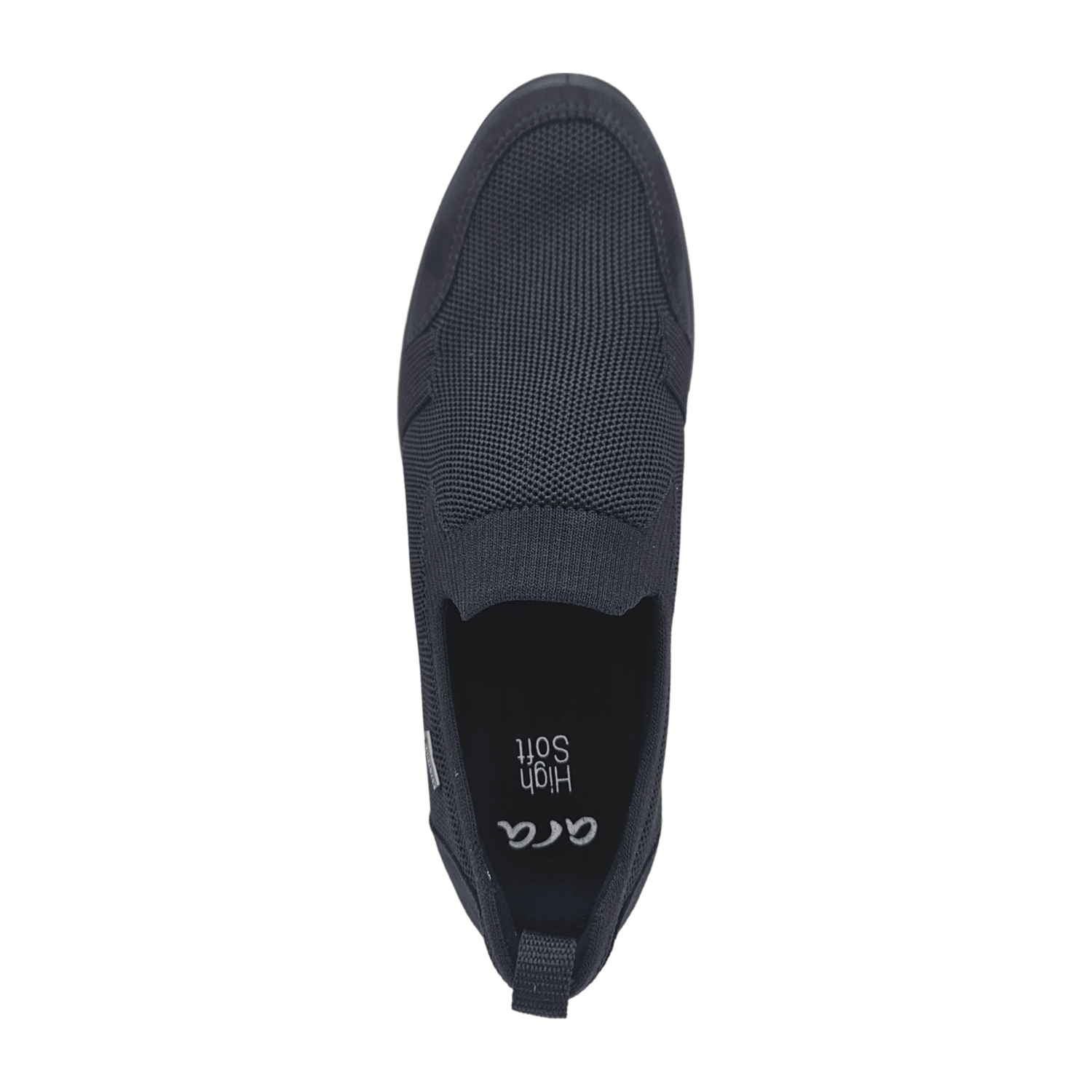 ARA LISBON Women's Slip-On Loafers in Black, Textile Upper with Synthetic Lining and Polyurethane Sole - Bartel-Shop
