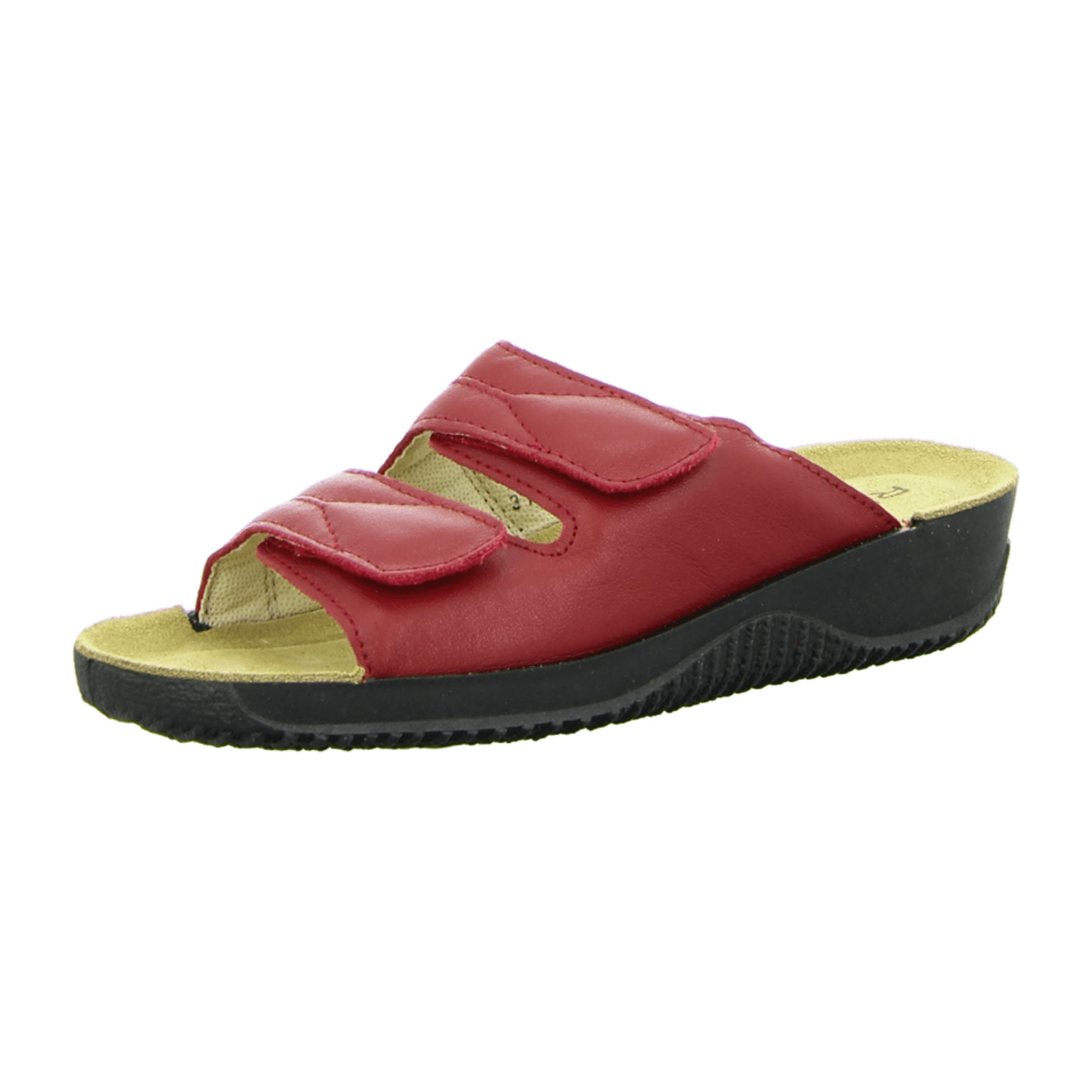 Rohde Comfortable Women's Red Leather Slip-On Sandals