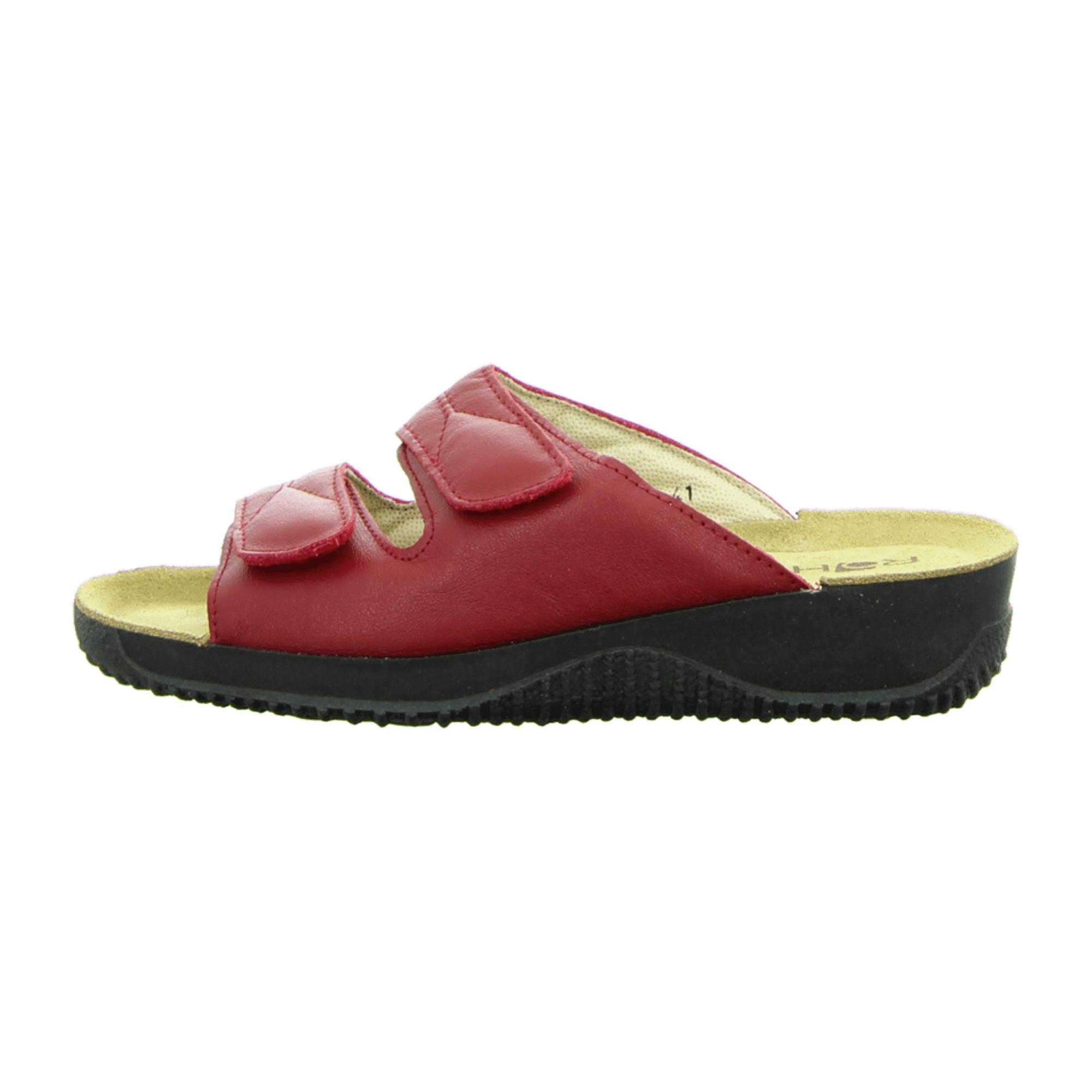 Rohde Comfortable Women's Red Leather Slip-On Sandals