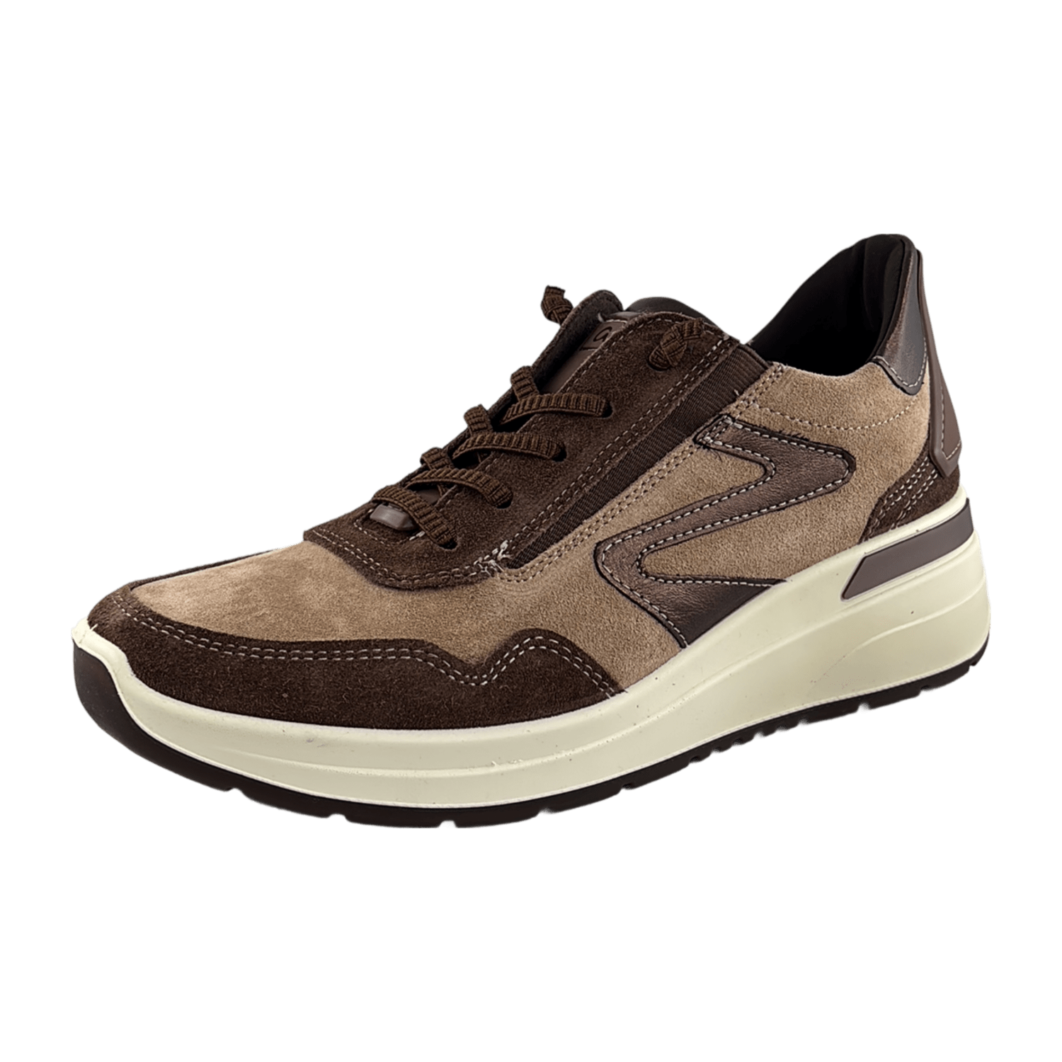ARA Easy to Go Women's Suede Nubuck Lace-Up Shoes in Brown Modern Style - Bartel-Shop