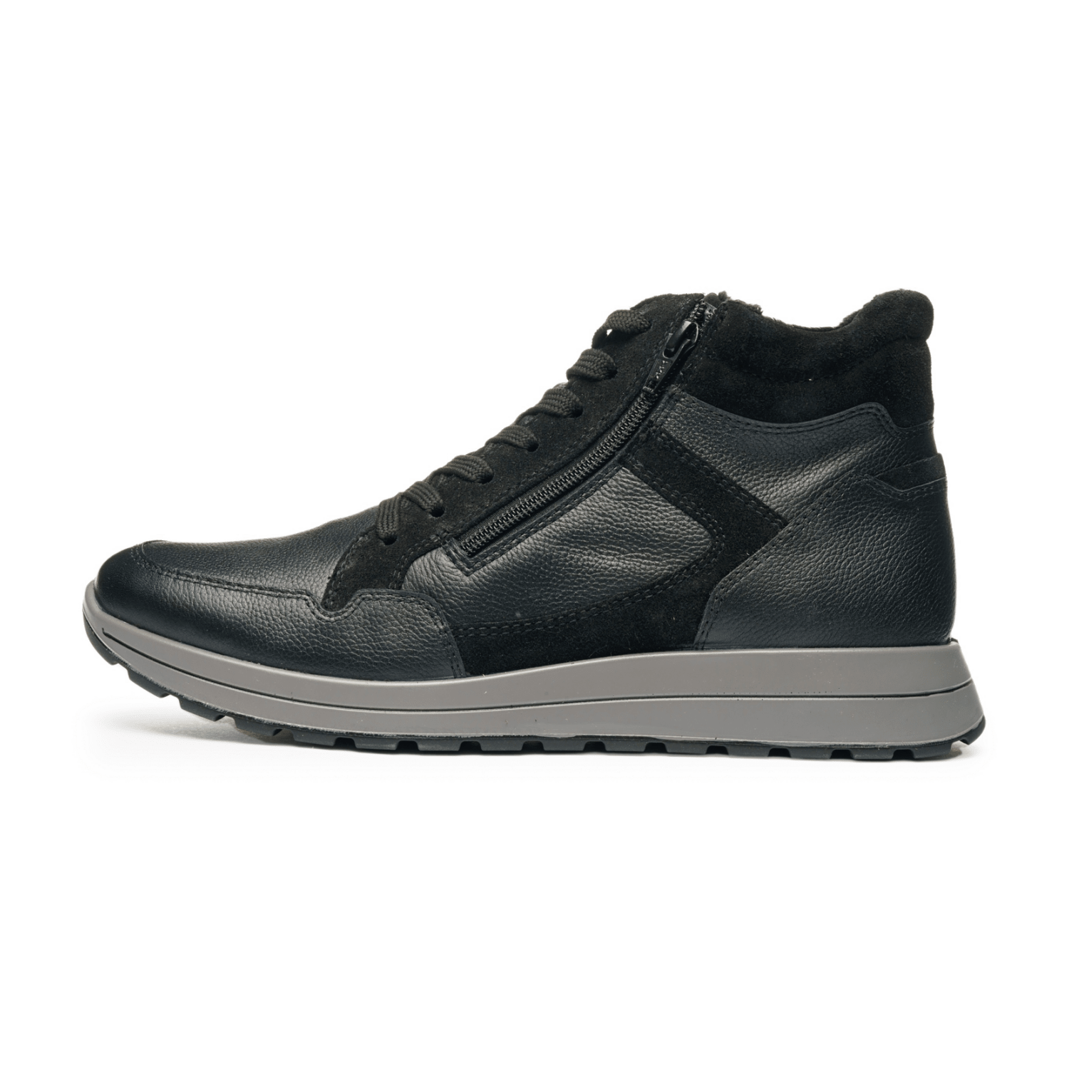 ARA MATTEO Men's Classic Black Smooth Leather Oxford Shoes