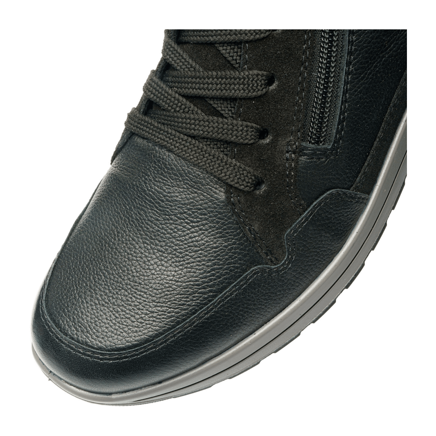 ARA MATTEO Men's Classic Black Smooth Leather Oxford Shoes