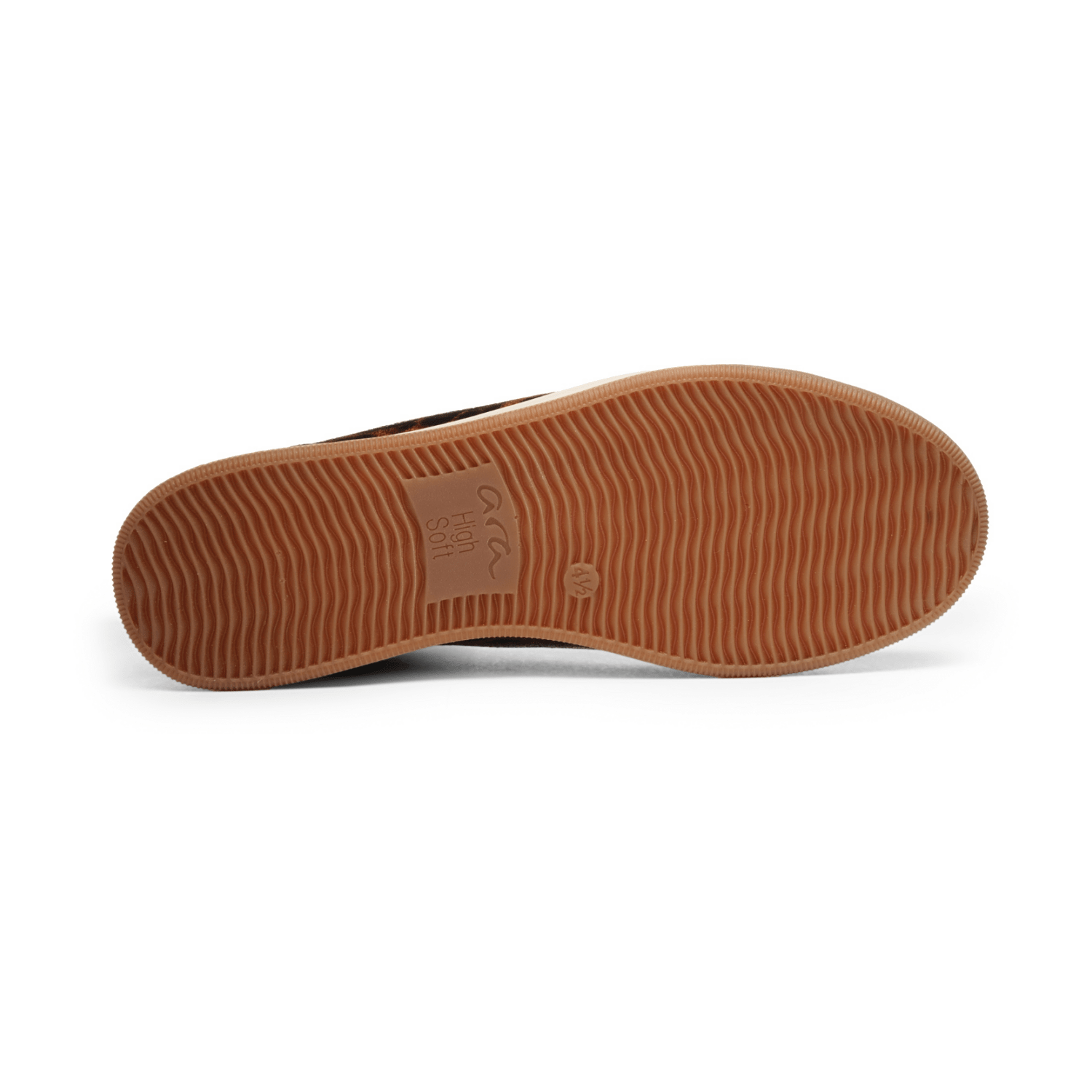 ARA ROM Women's Leather Sneakers in Brown with Lace-Up Closure and Round Toe