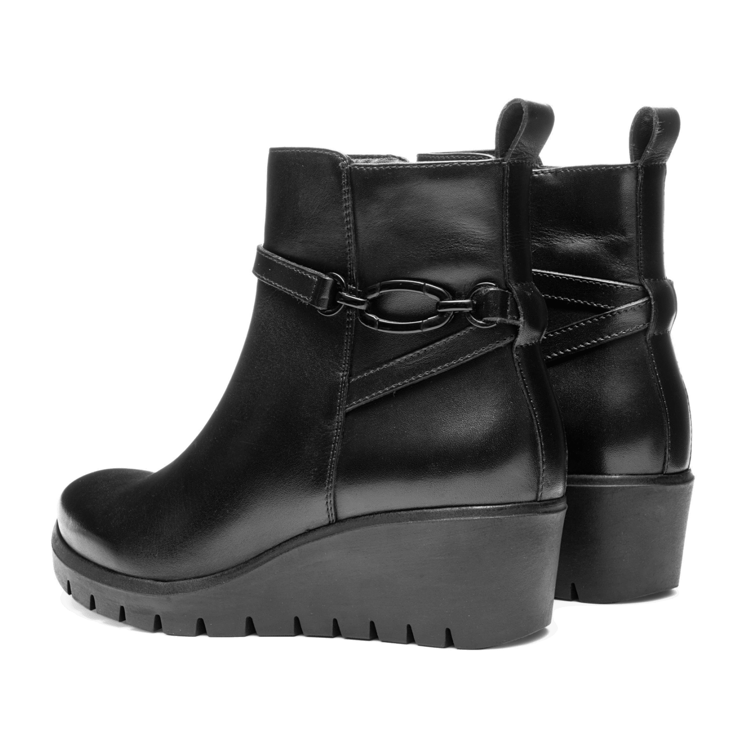 ARA COMO Women's Classic Smooth Leather Zip Boots in Black - Bartel-Shop