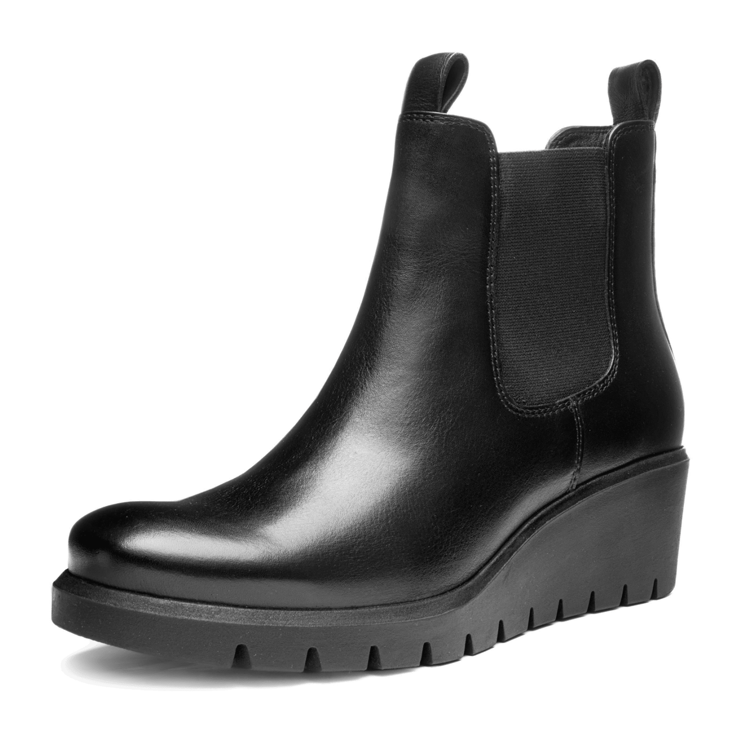 ARA Como Women's Ankle Boots in Black Smooth Leather with Zipper - Classic Boots with Round Toe - Bartel-Shop