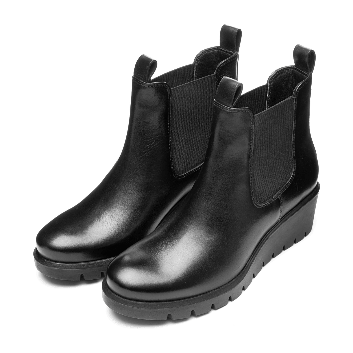 ARA Como Women's Ankle Boots in Black Smooth Leather with Zipper - Classic Boots with Round Toe - Bartel-Shop